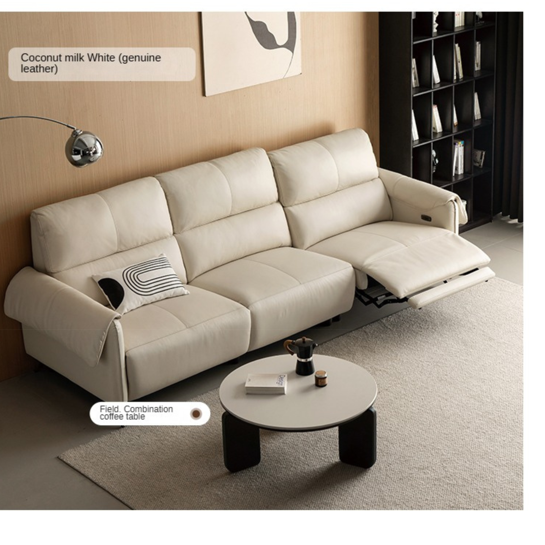 Leather Telescopic Electric Sofa Modern.