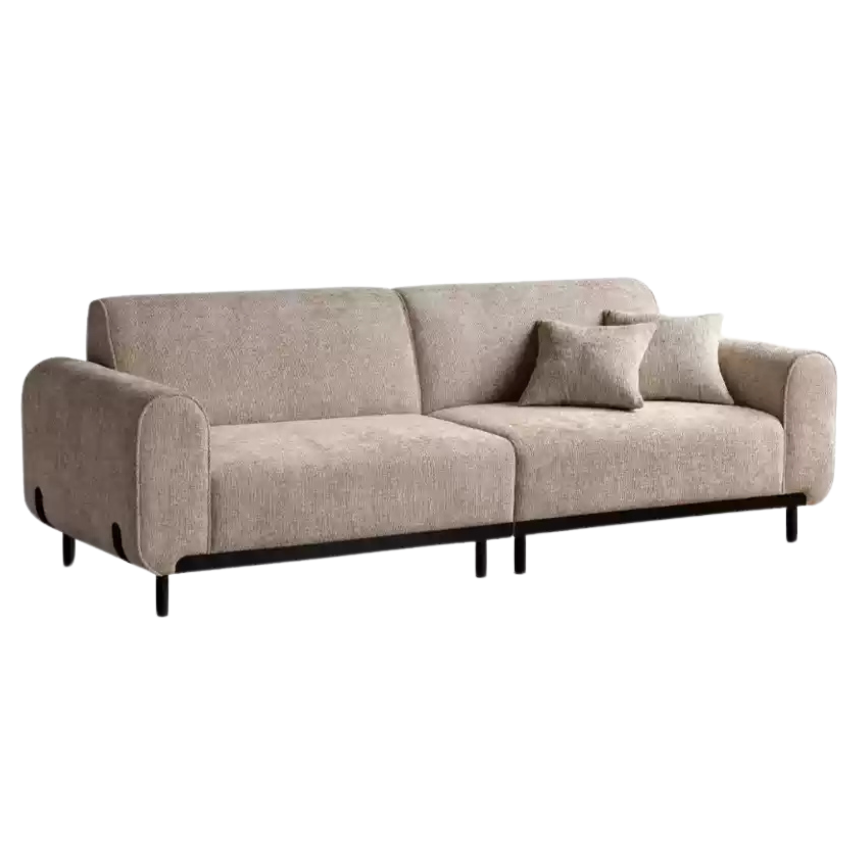 Fabric Straight Sofa Wabi Sabi Style,