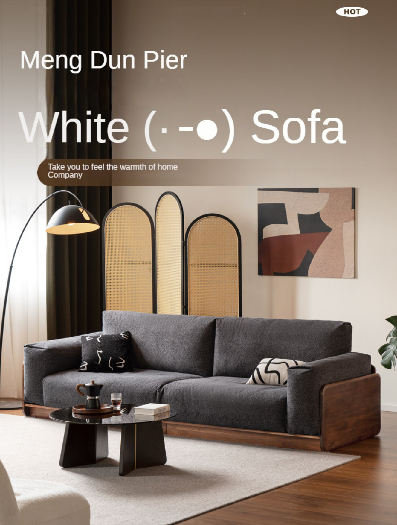 Black Walnut Solid Wood Italian Light Luxury.