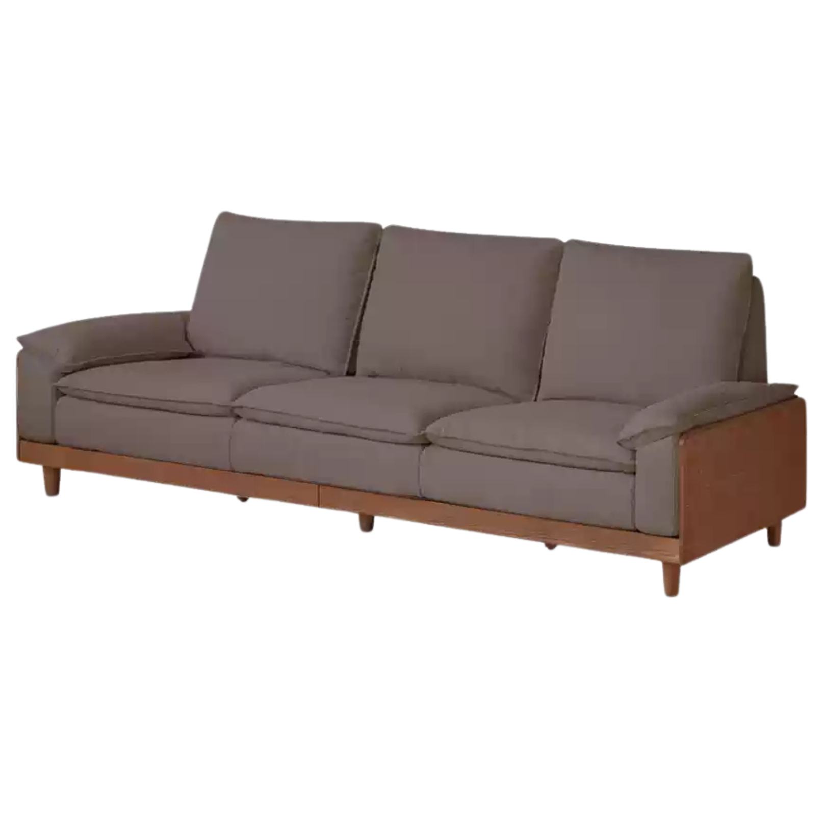 Black Walnut, Ash, Oak Solid Wood High Back Sofa.