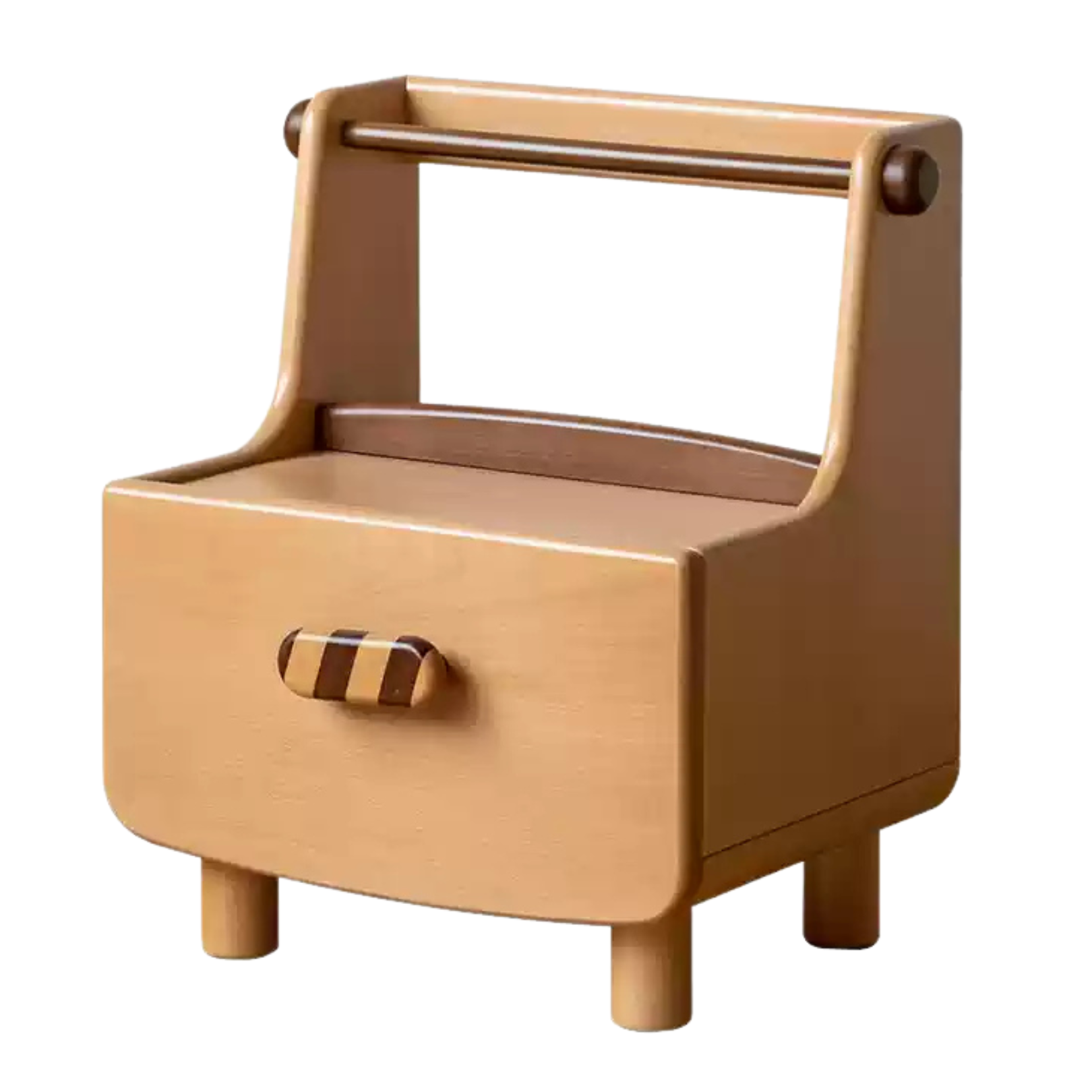 Beech Solid Wood Children's Nightstand.