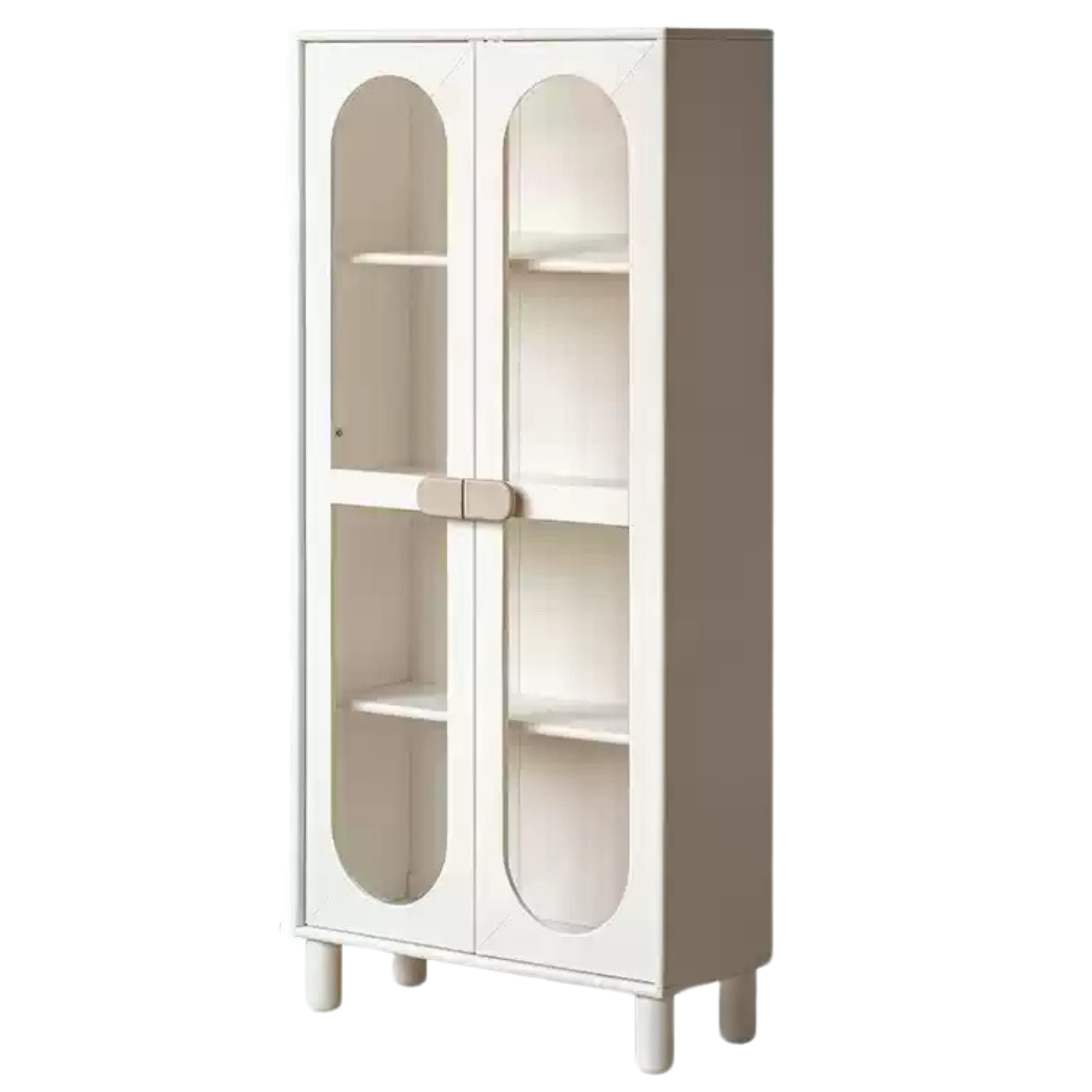 Rubber Solid Wood Children's Cream Style Сombination Bookshelf