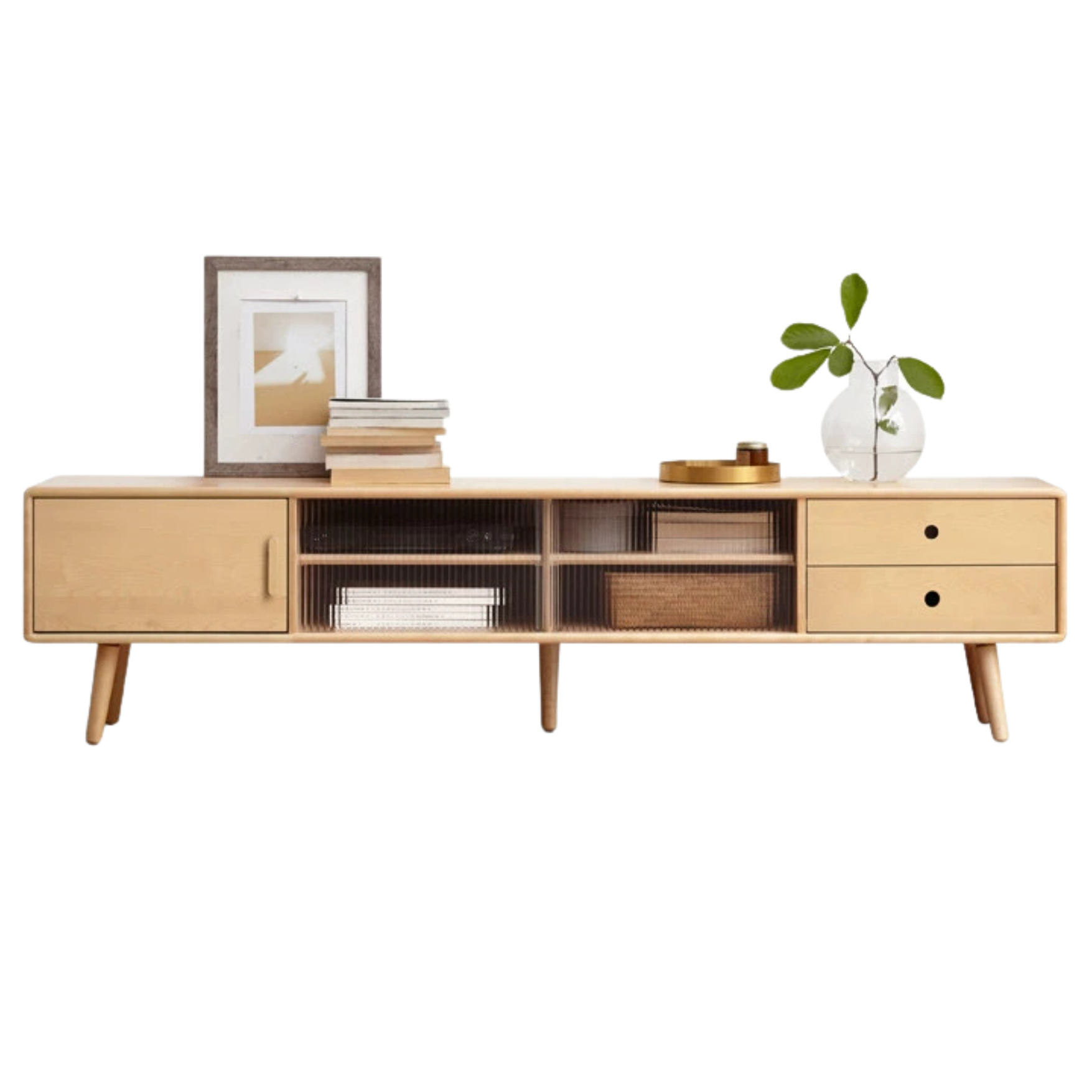 Beech Solid Wood TV Cabinet Forest-Style.