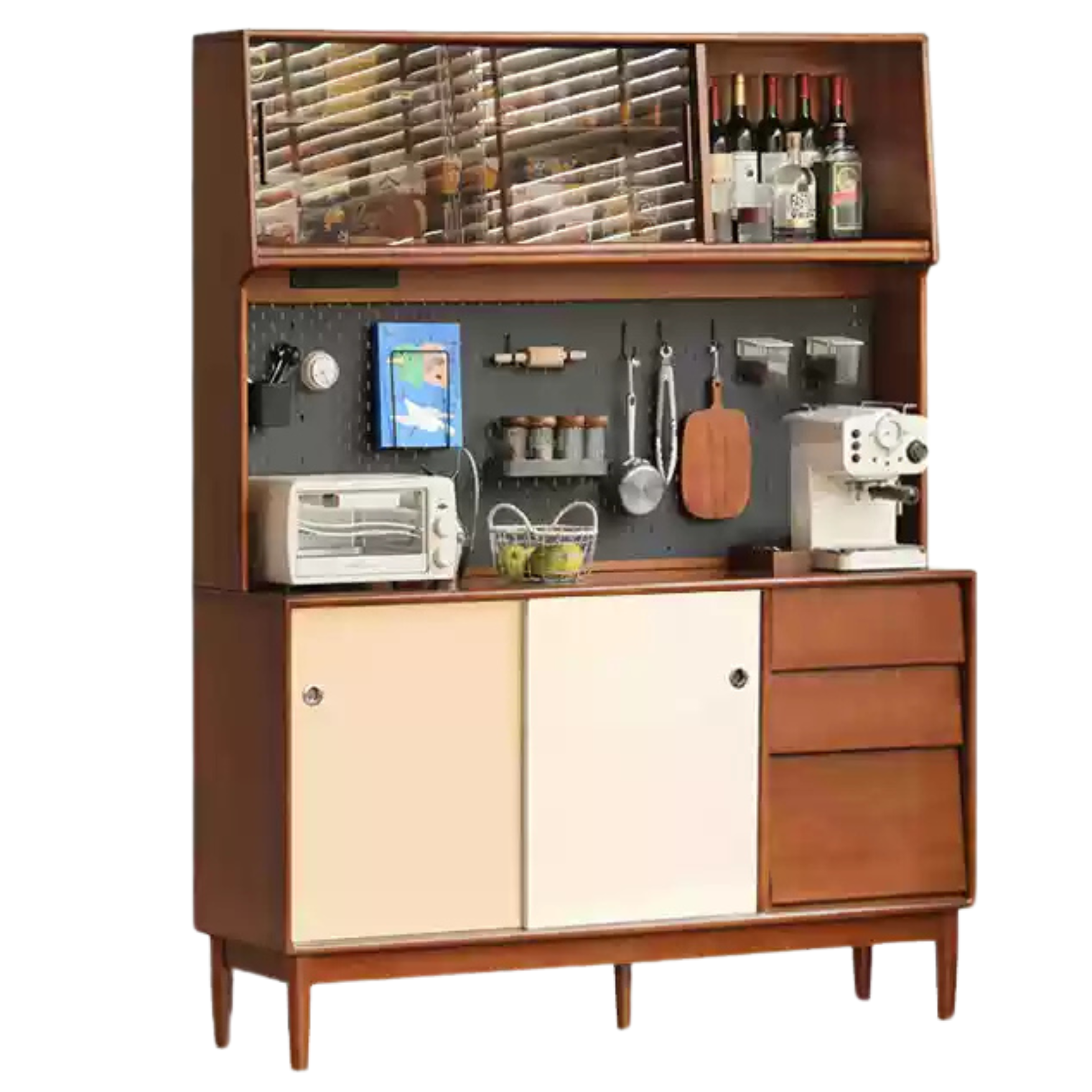 Tulipwood Solid Wood Vintage Style Retro Sideboard