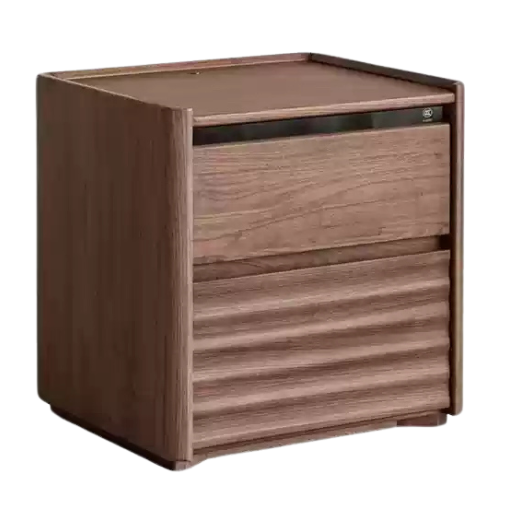 Black Walnut Solid Wood Simple Nightstand.