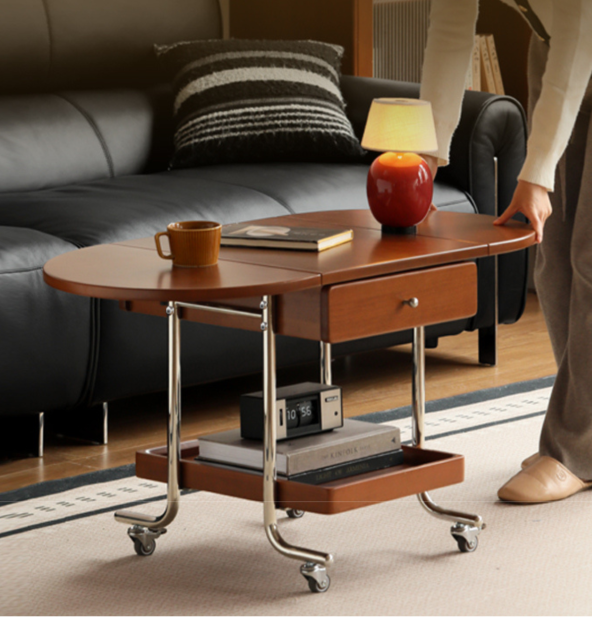 Poplar Solid Wood Folding Coffee Table.