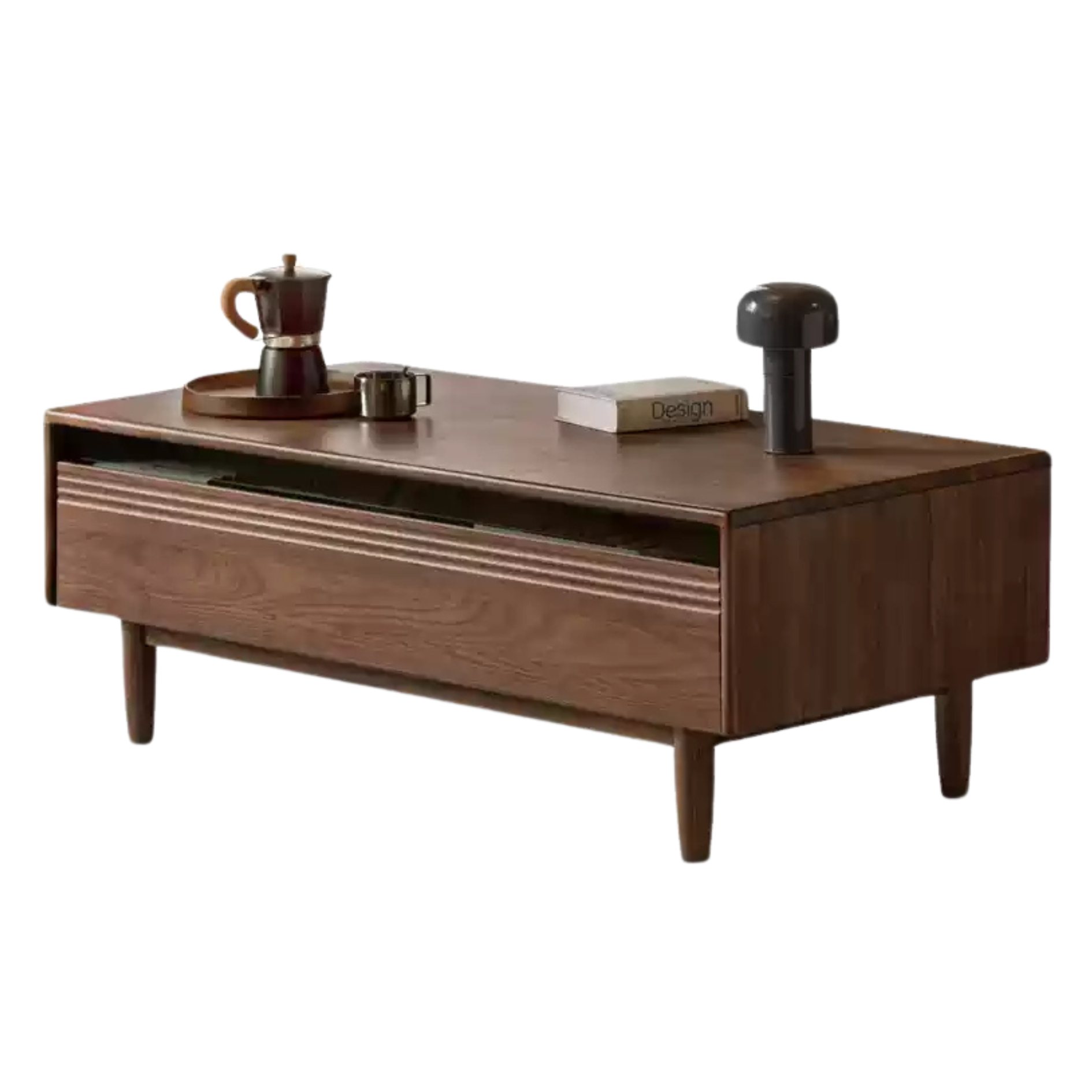 Black Walnut, Golden Sandalwood Solid Wood Coffee Table