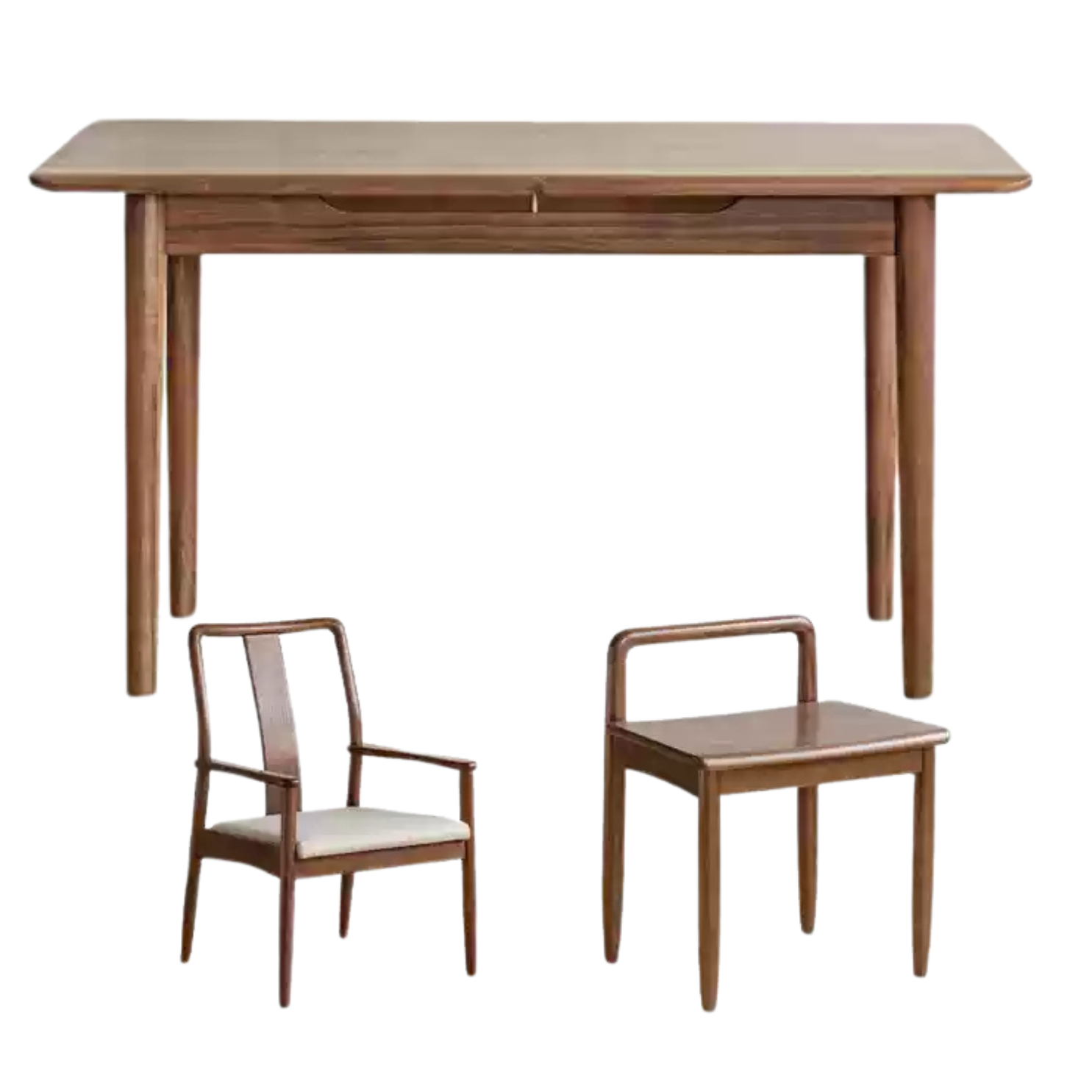 Black Walnut, Oak Solid Wood Tea Table