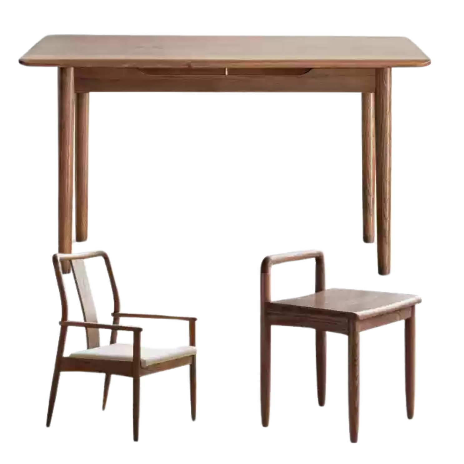 Black Walnut, Oak Solid Wood Tea Table