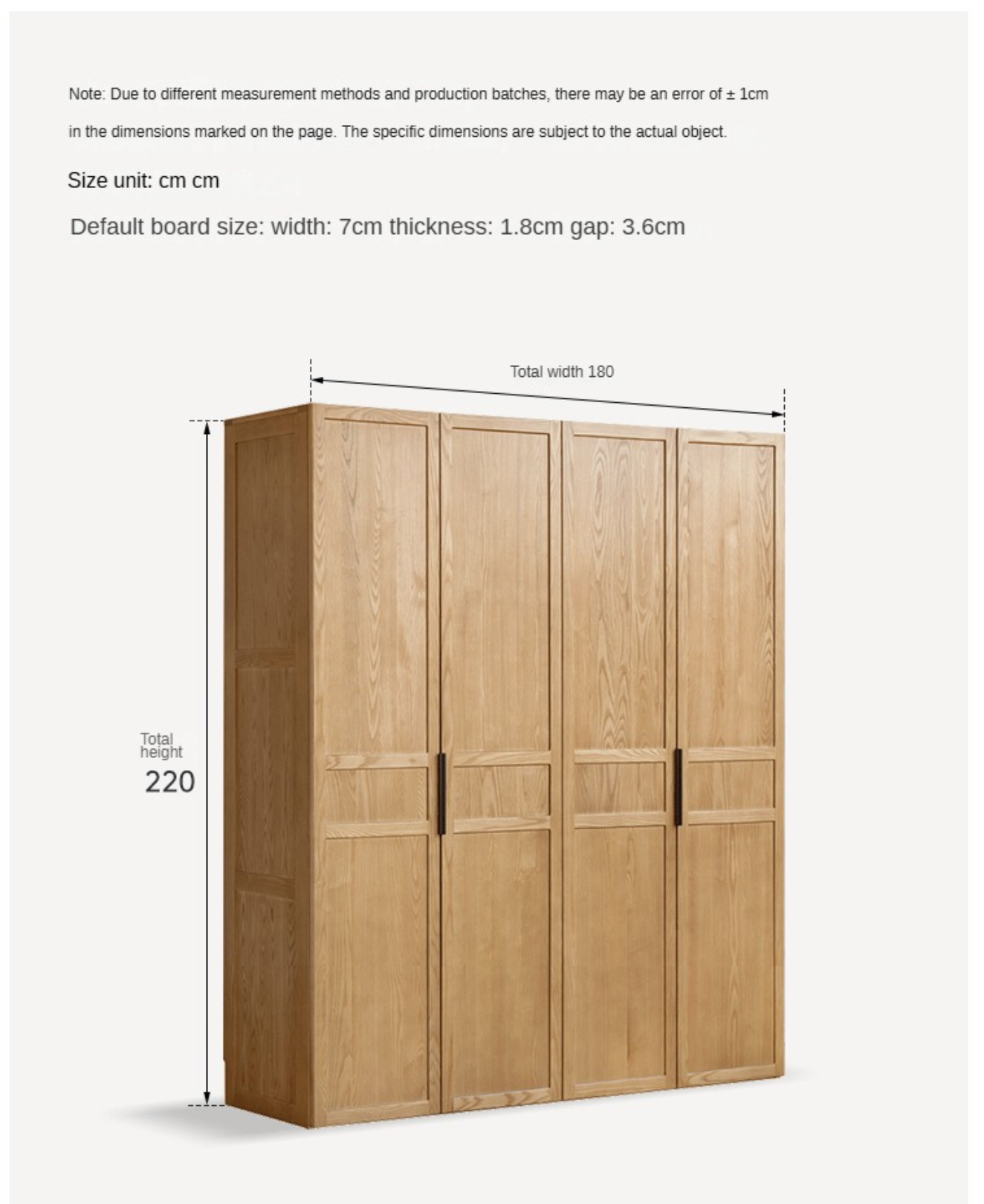 Black Walnut, Ash Solid Wood Wardrobe Modern Simple.