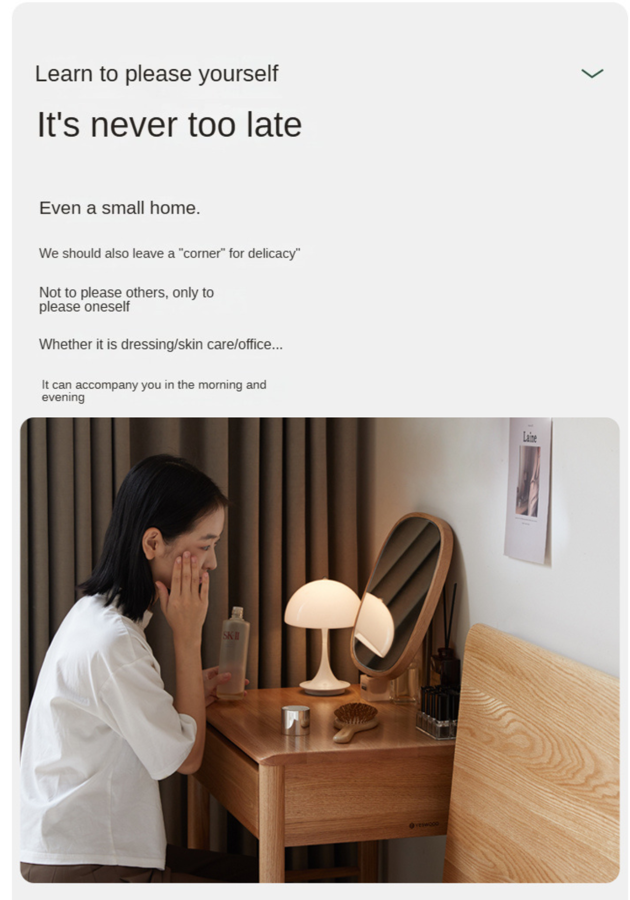 Oak Solid Wood Simple Dressing Table.