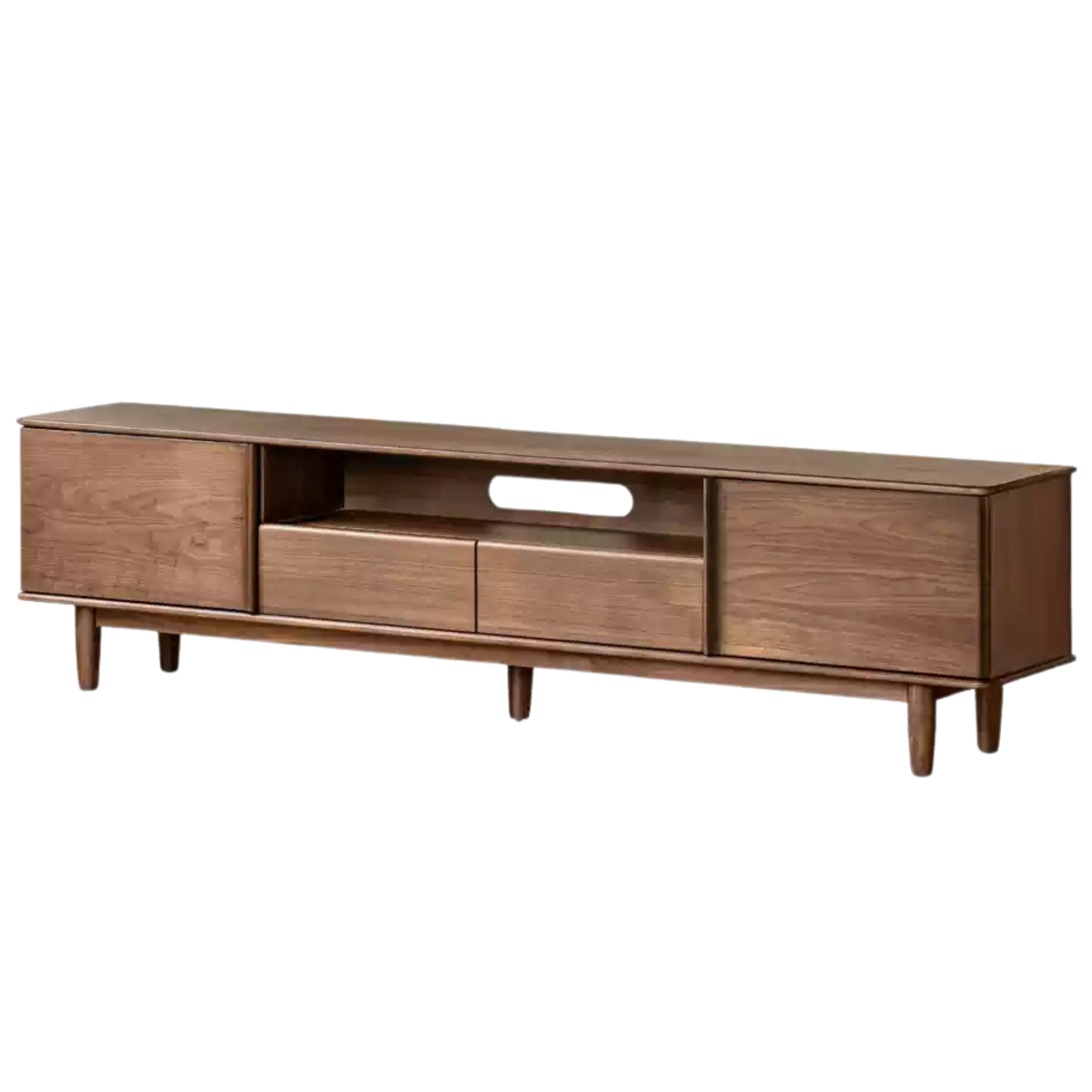 Black Walnut Solid Wood Modern Simple TV Cabinet.