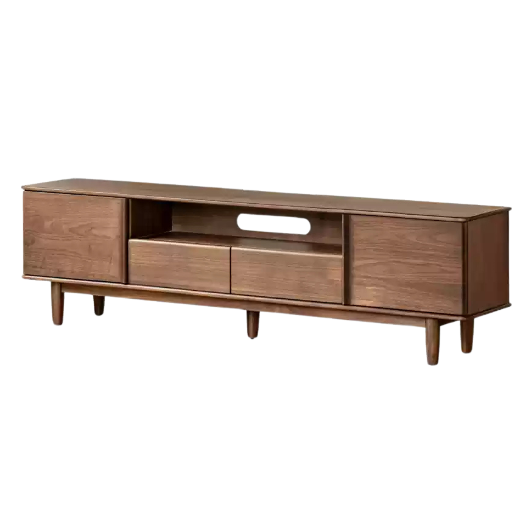 Black Walnut Solid Wood Modern Simple TV Cabinet.