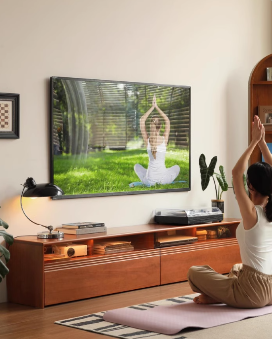 Poplar Solid Wood Retro Floor-Standing Medieval Style TV Cabinet.