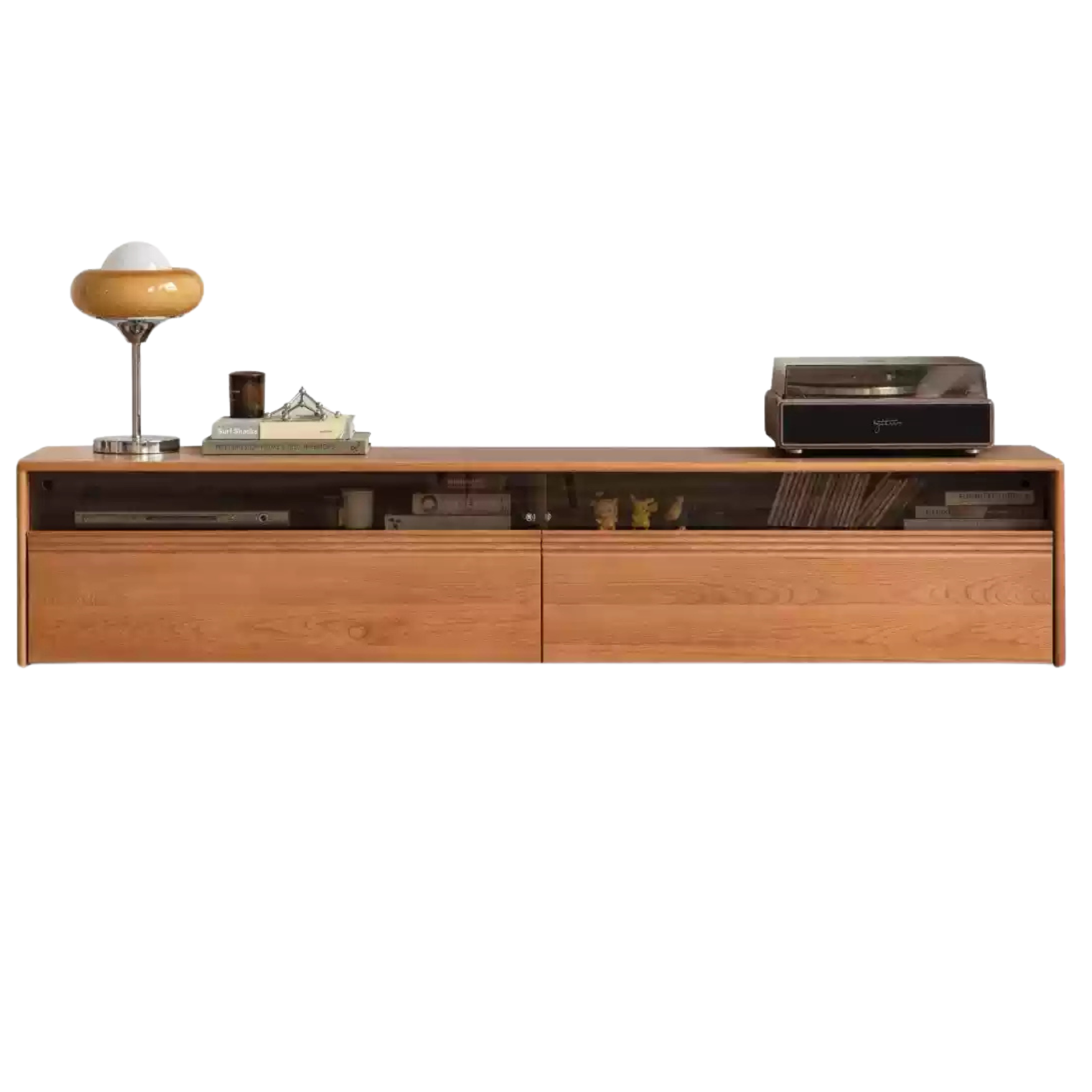 Cherry, Poplar Solid Wood Floor TV Cabinet.