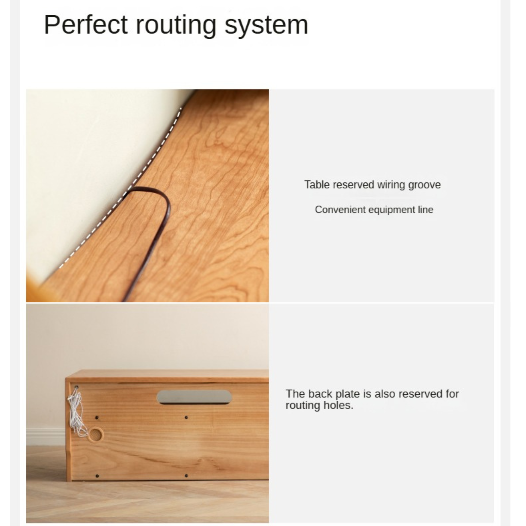 Cherry, Poplar Solid Wood Floor TV Cabinet.