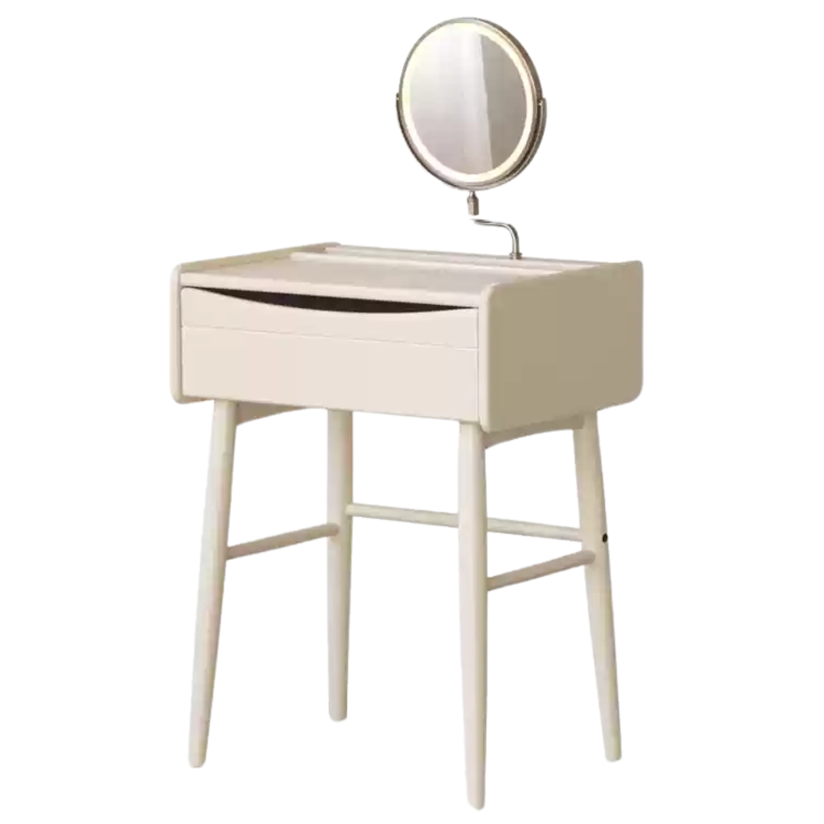 Solid Rubberwood Small White Dressing Table.