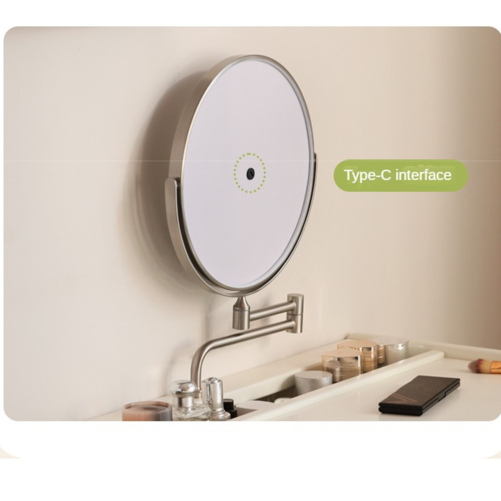 Solid Rubberwood Small White Vanity Table.