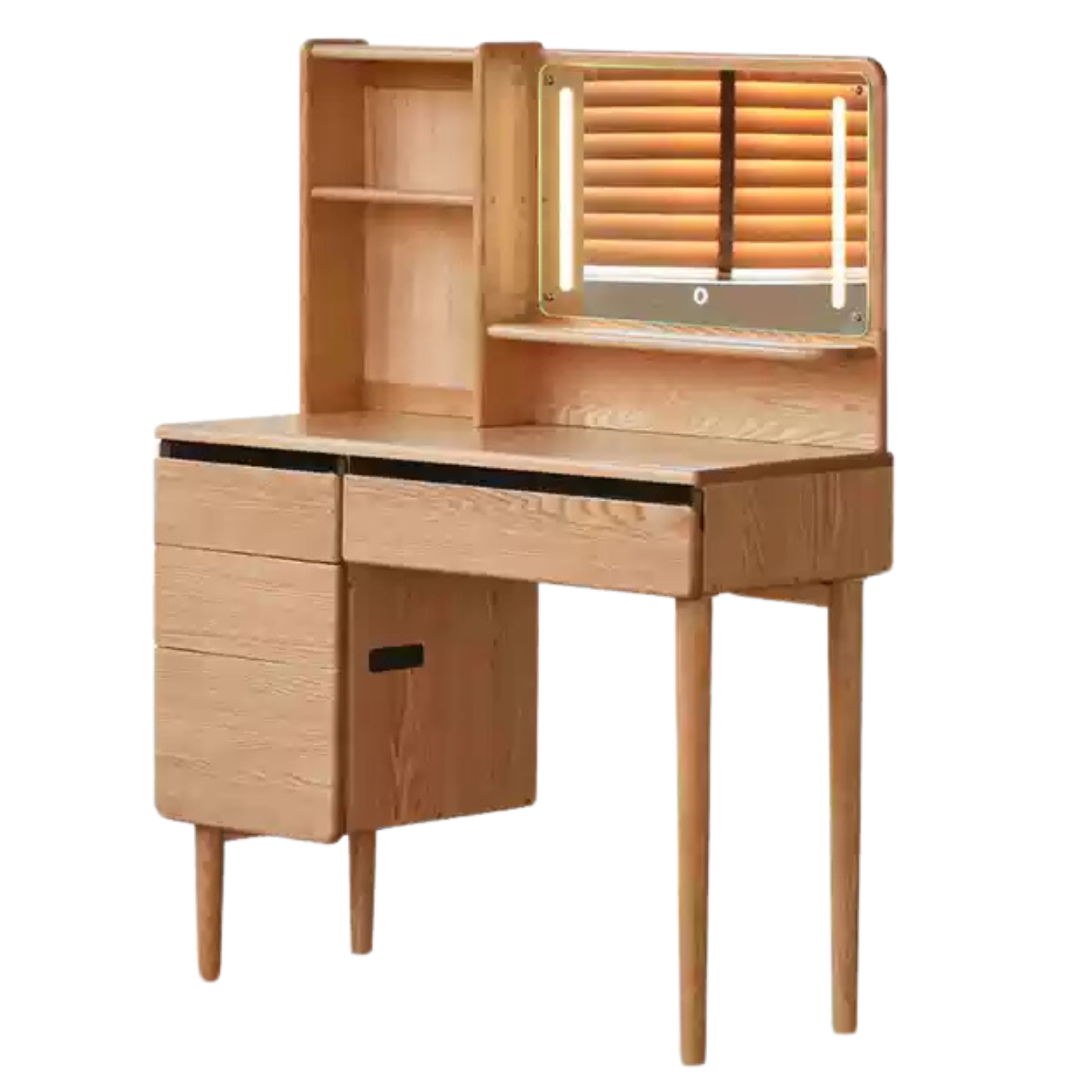 Oak Solid Wood Lighted Dressing Table