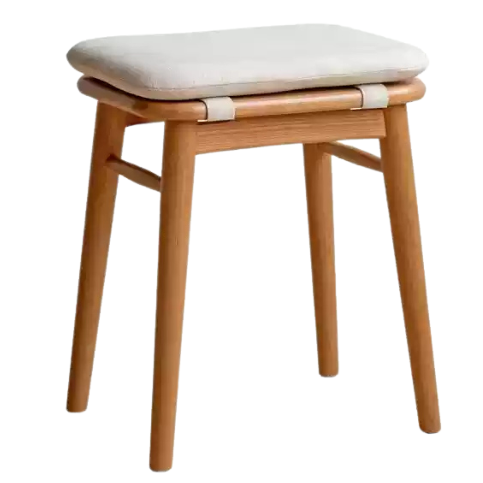 Black Walnut, Oak, Cherry, Sandalwood, Solid Rubberwood Light Luxury Makeup Stool