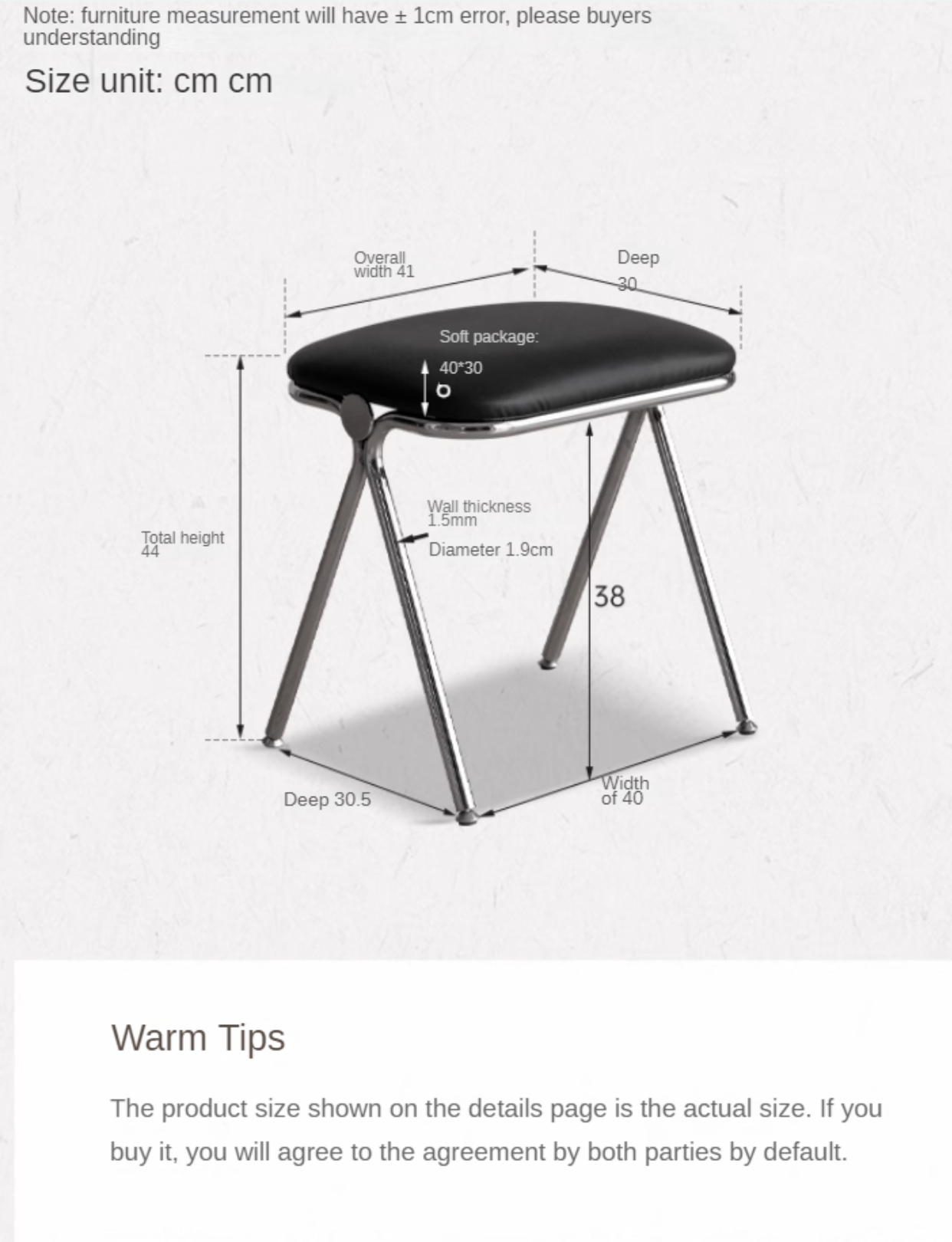 Soft Bag Square Makeup Stool.