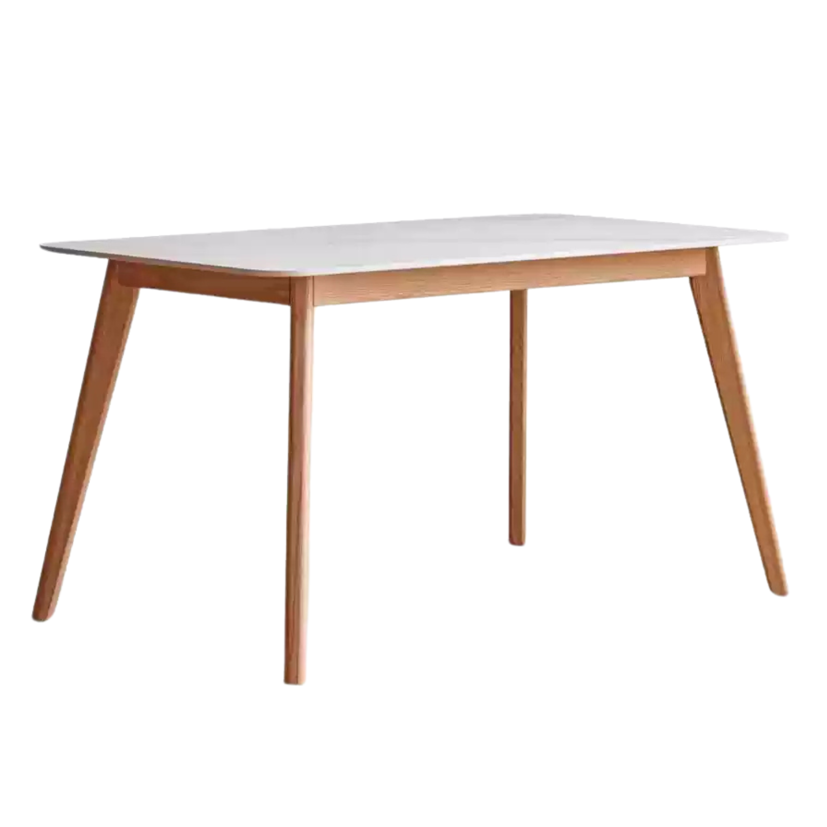 Solid RubberWood, Oak Solid Wood Rock Modern Dining Table