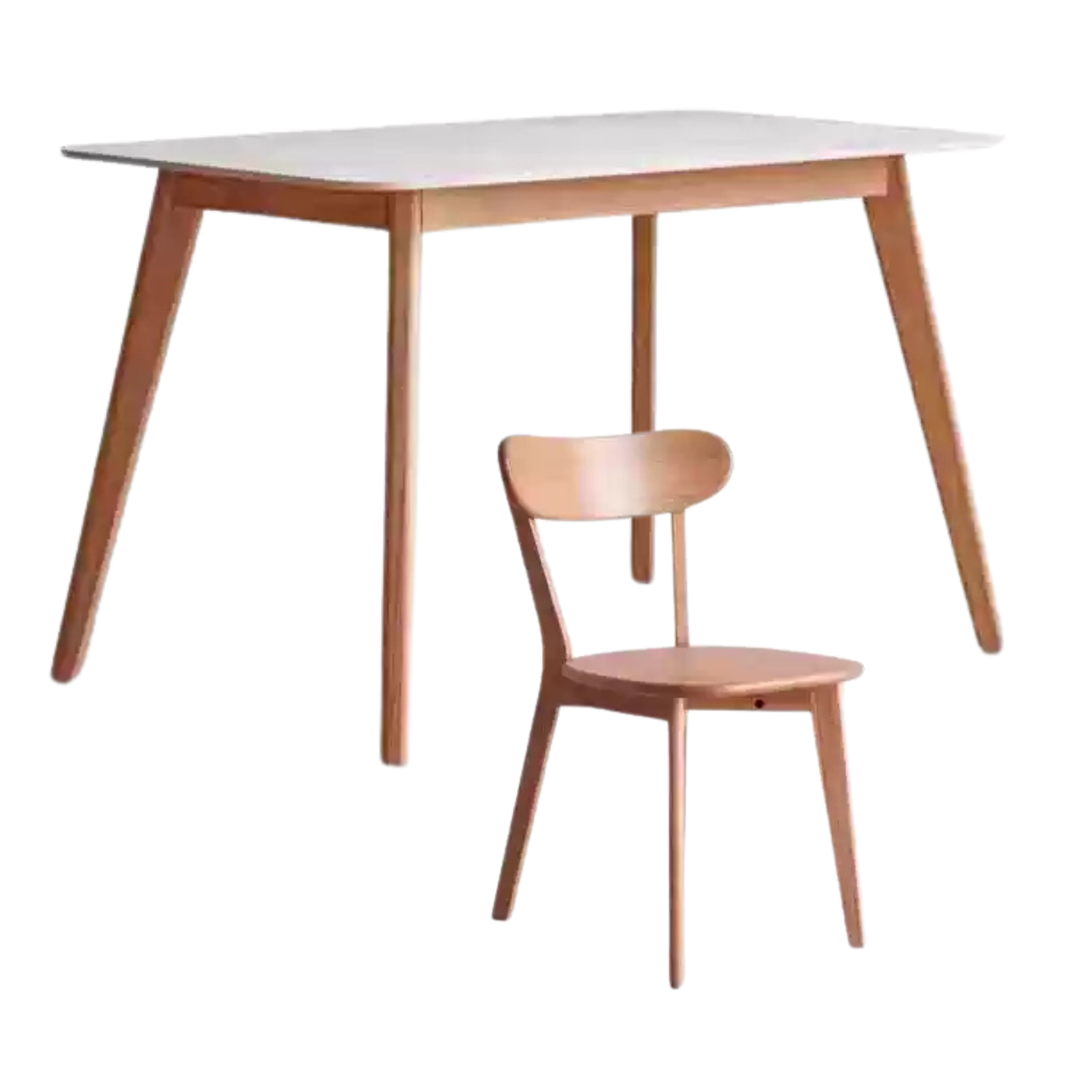 Solid RubberWood, Oak Solid Wood Rock Modern Dining Table