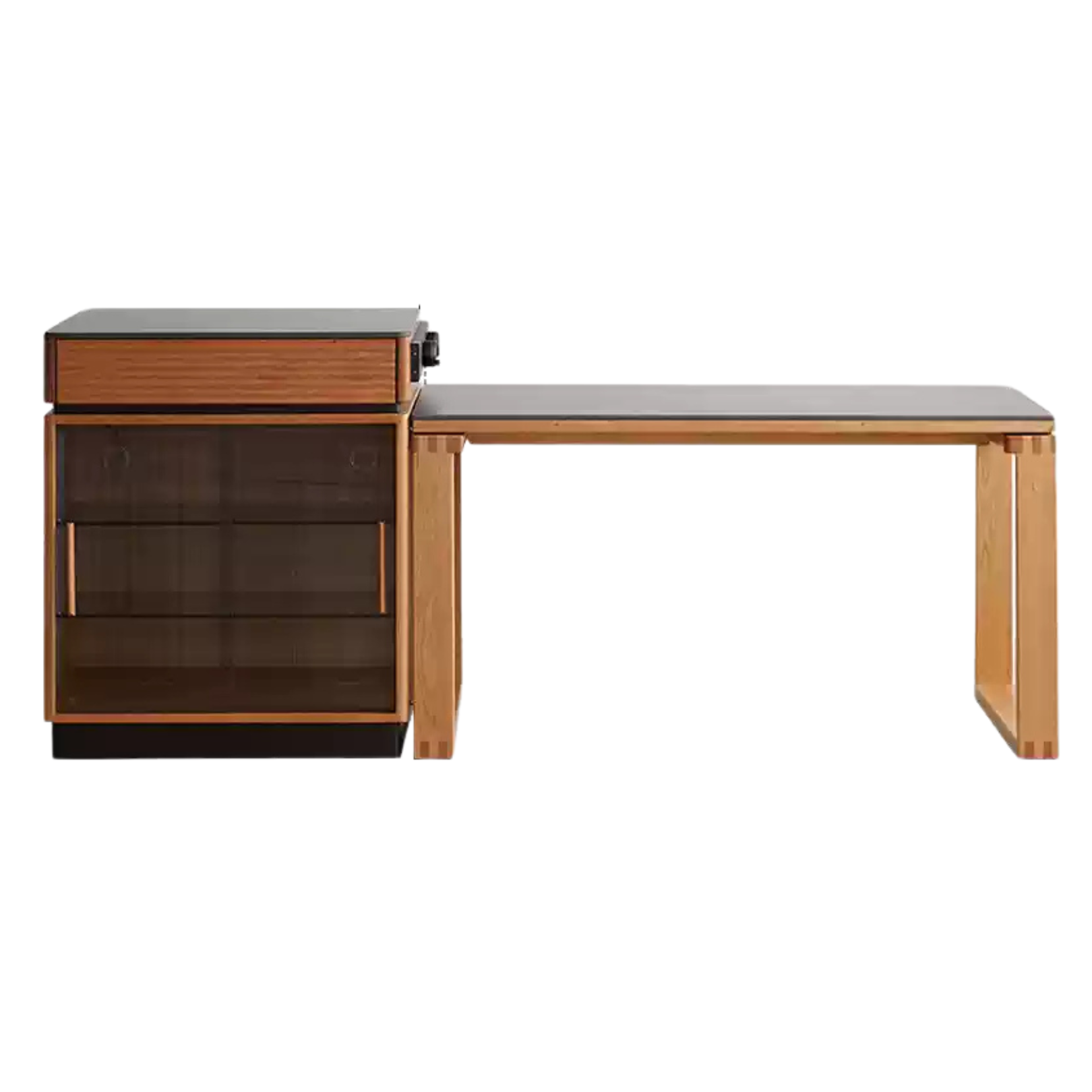 Cherry Solid Wood Island Multifunctional Bar.