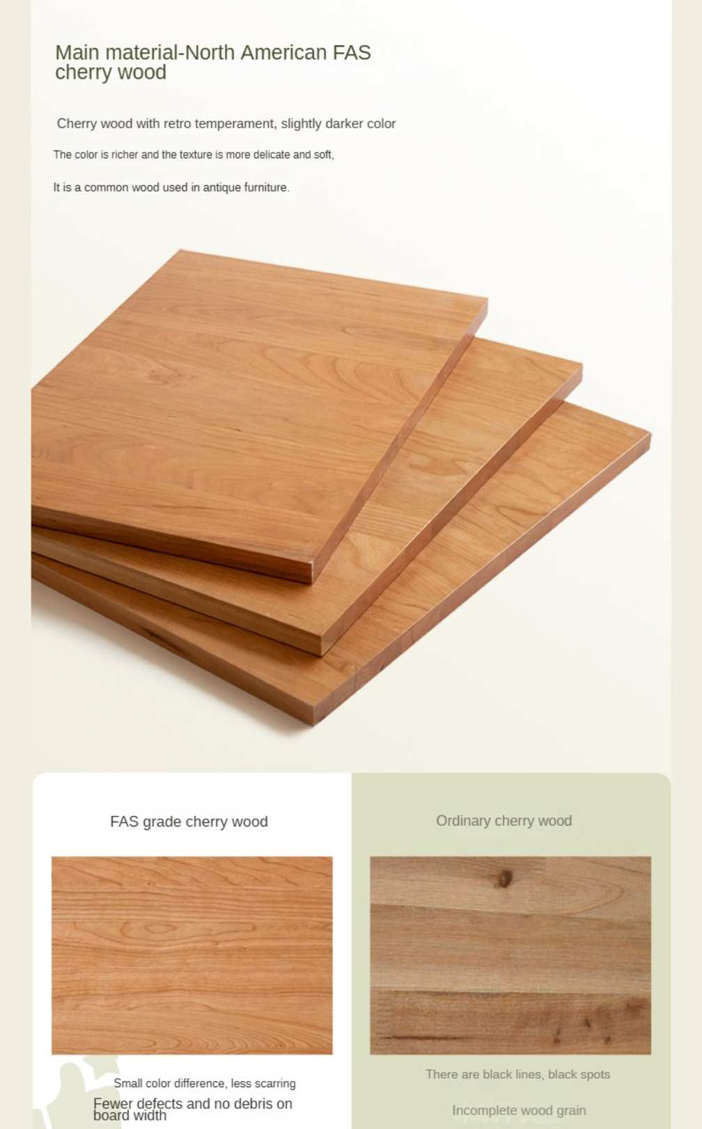 Cherry Solid Wood Island Multifunctional Bar.