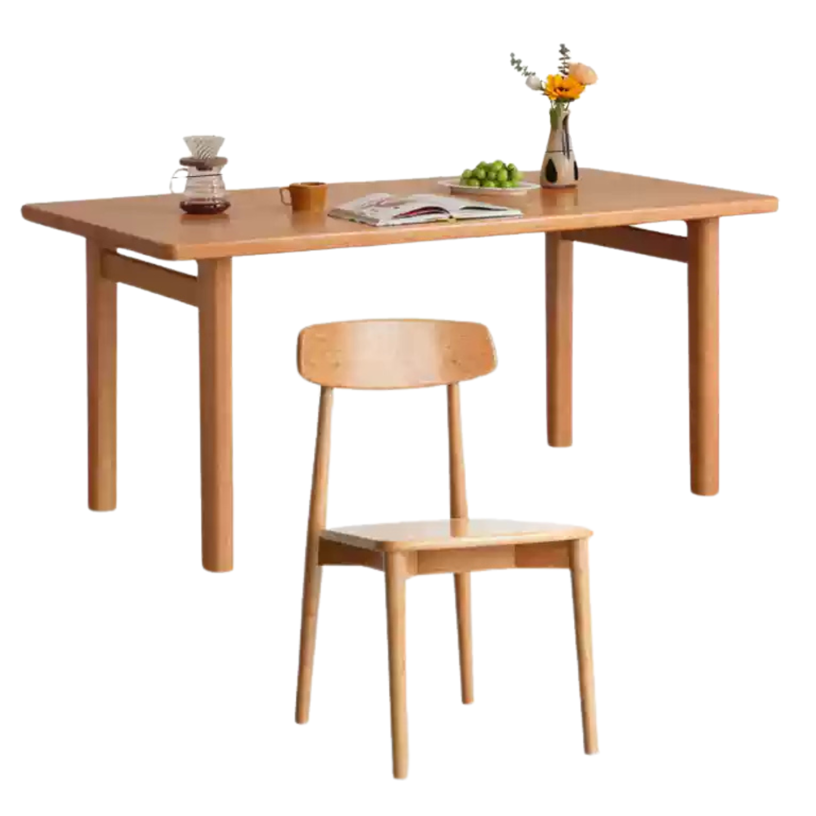Cherry Solid Wood Large Dining Table