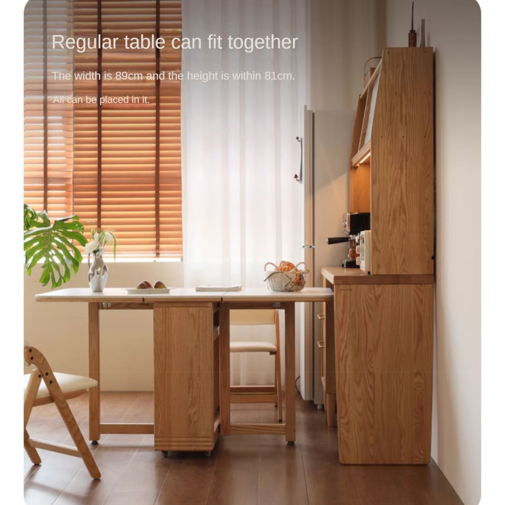 Oak Solid Wood Large Capacity Dining Sideboard