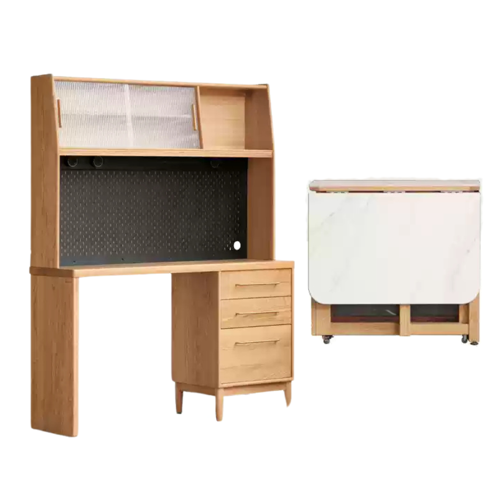 Oak Solid Wood Large Capacity Dining Sideboard