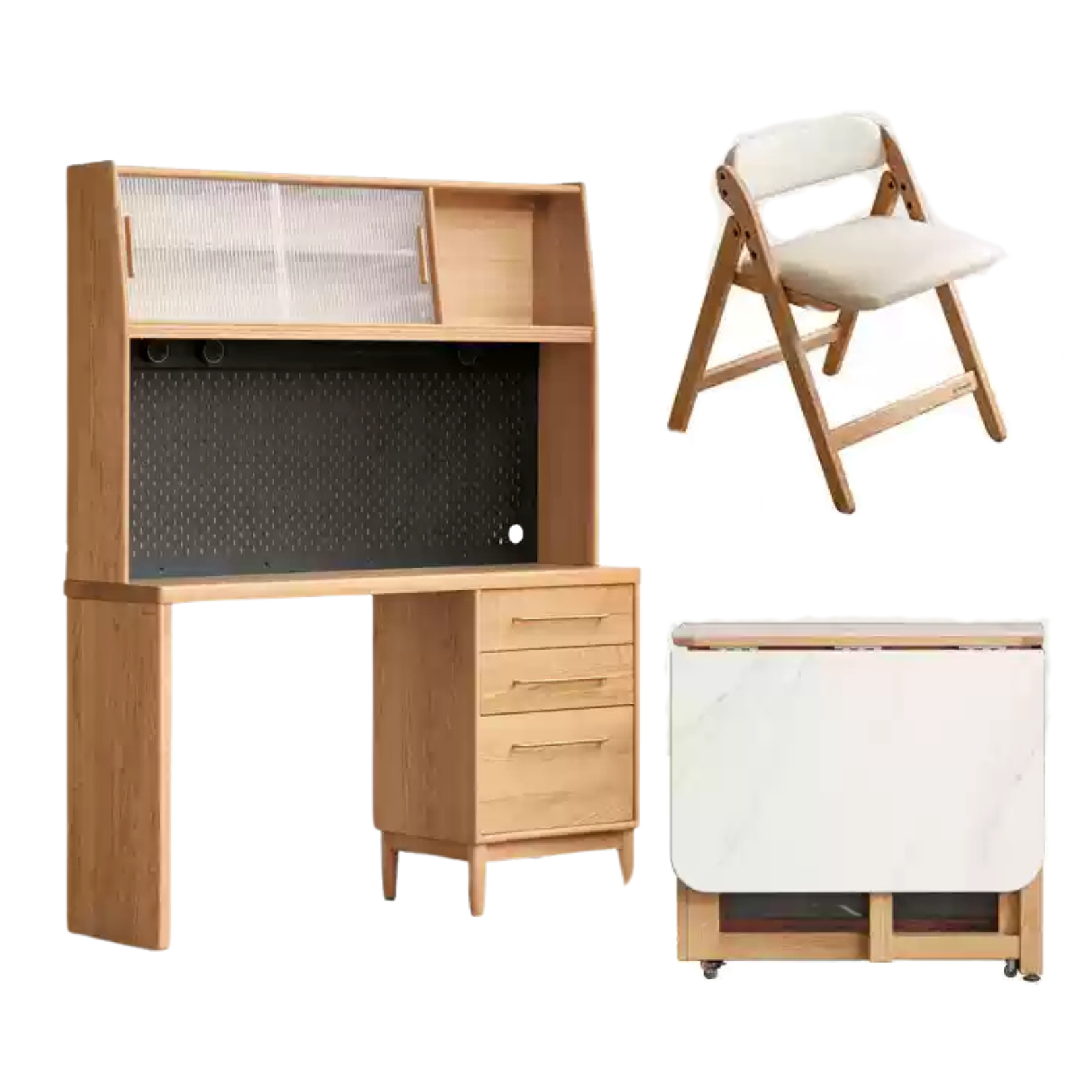 Oak Solid Wood Large Capacity Dining Sideboard