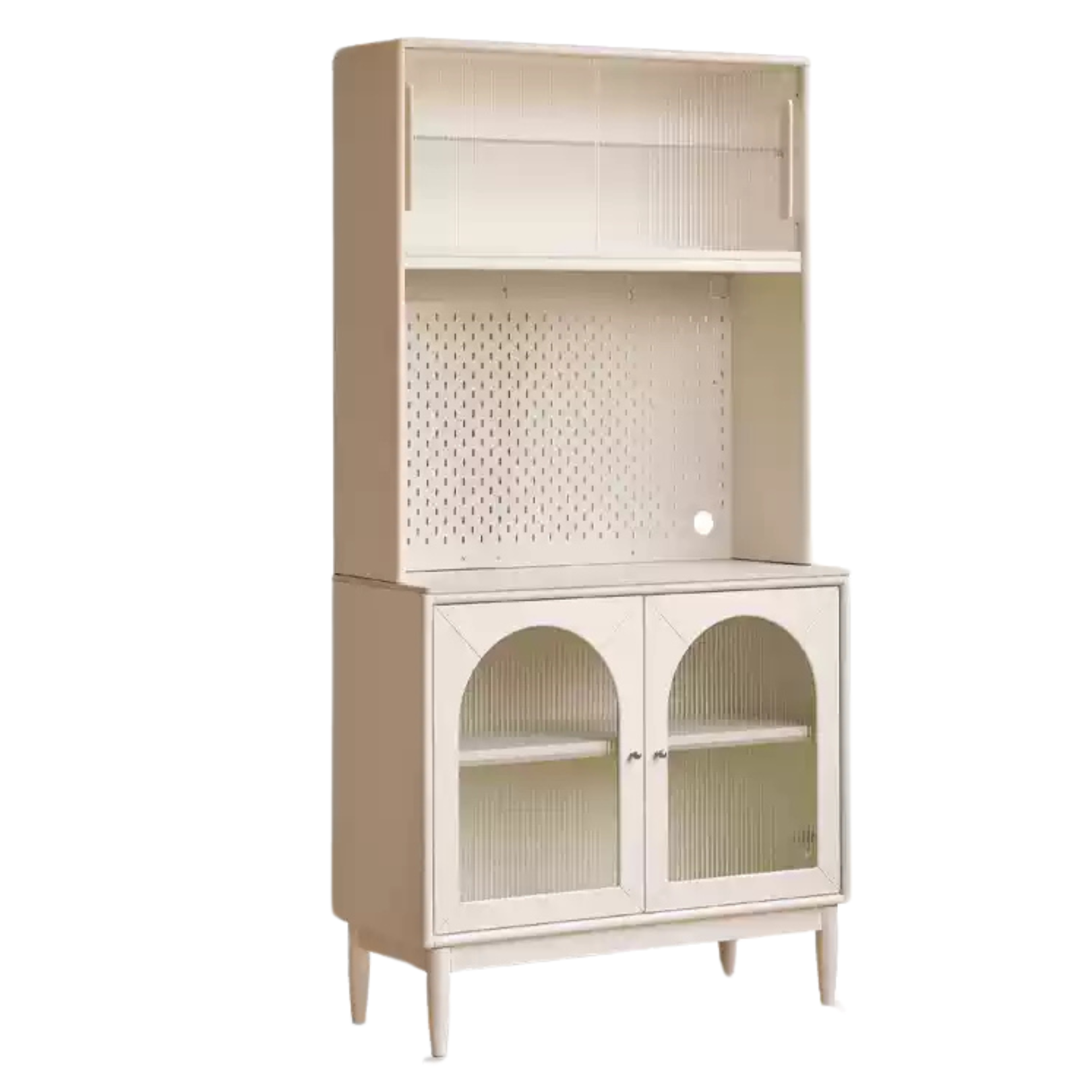 Poplar Solid Wood, Solid RubberWood French Cream Style Sideboard
