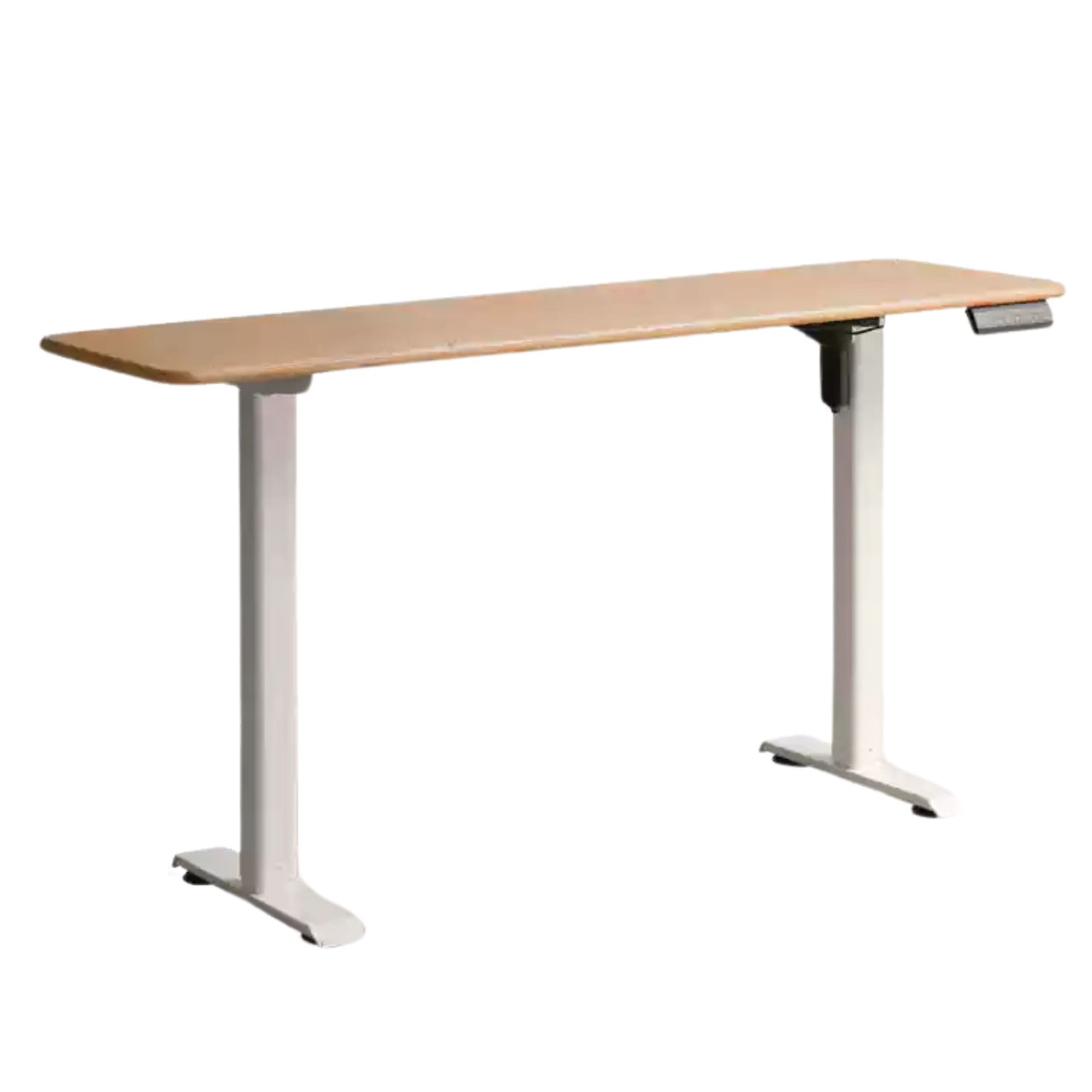 Oak Solid Wood Electric Lift Narrow Long Desk