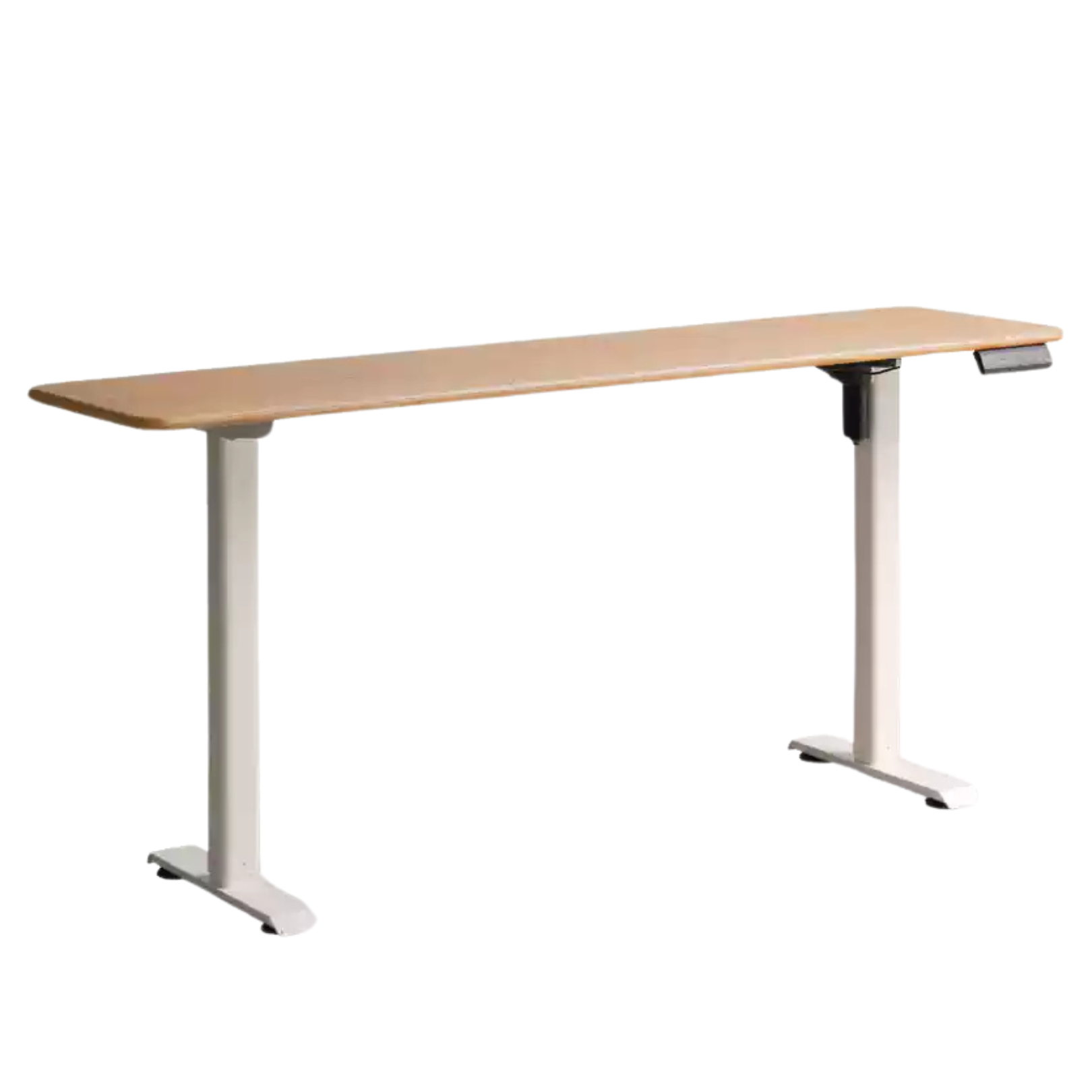 Oak Solid Wood Electric Lift Narrow Long Desk