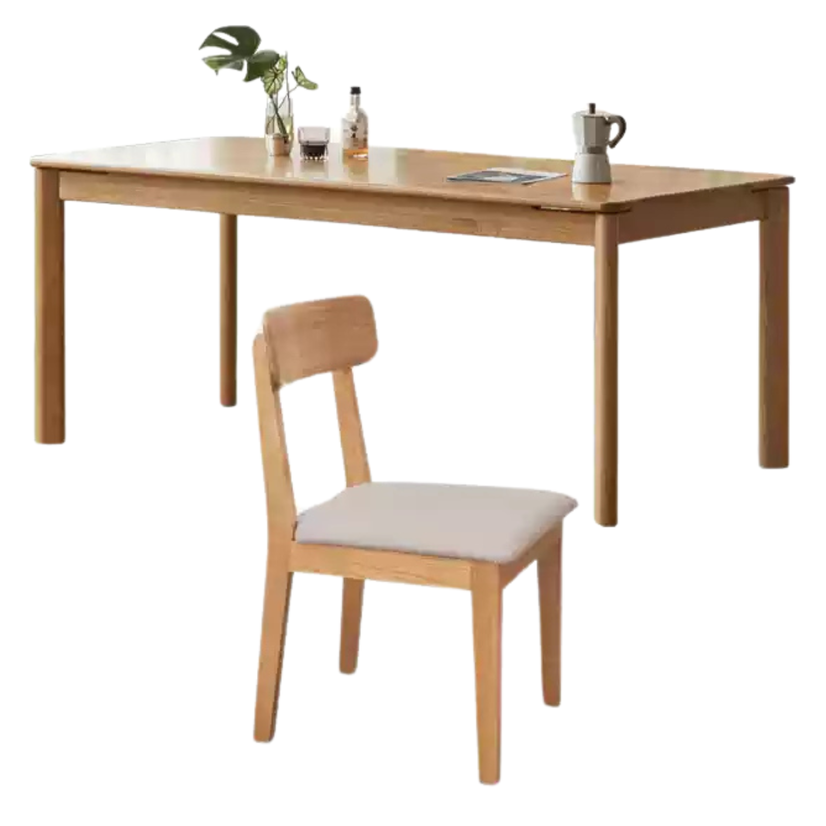 Ash, Oak Solid Wood Long Dining Table