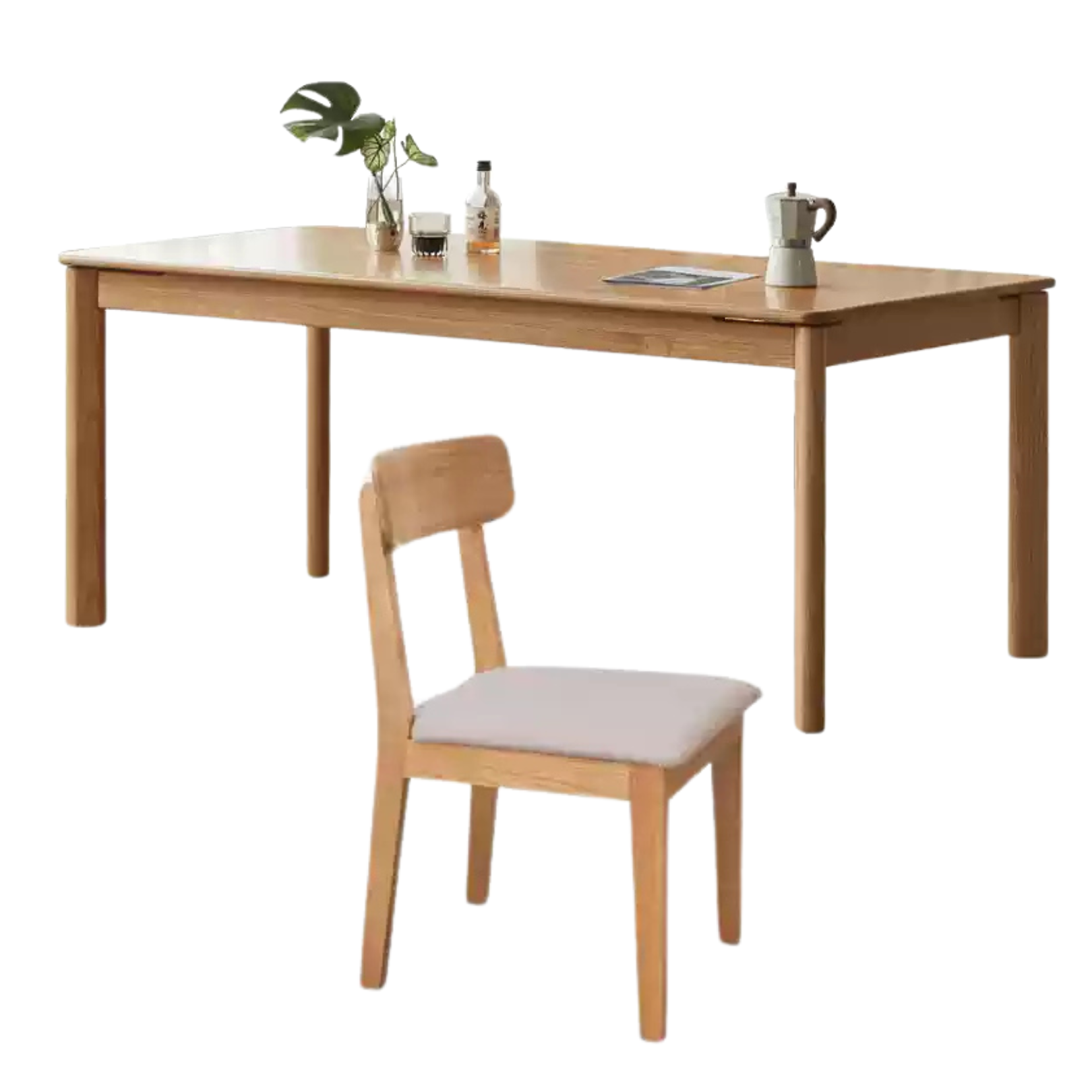 Ash, Oak Solid Wood Long Dining Table