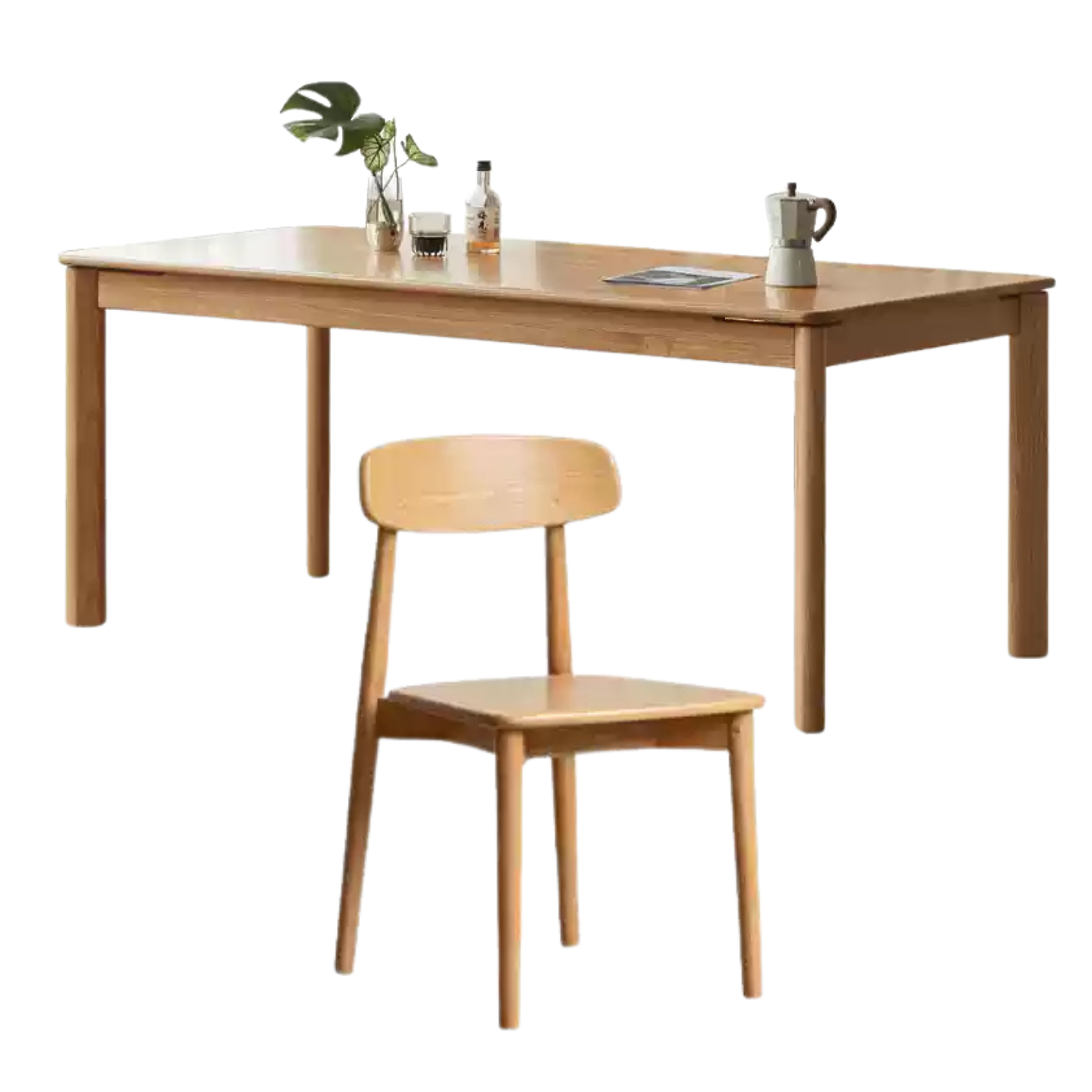 Ash, Oak Solid Wood Long Dining Table