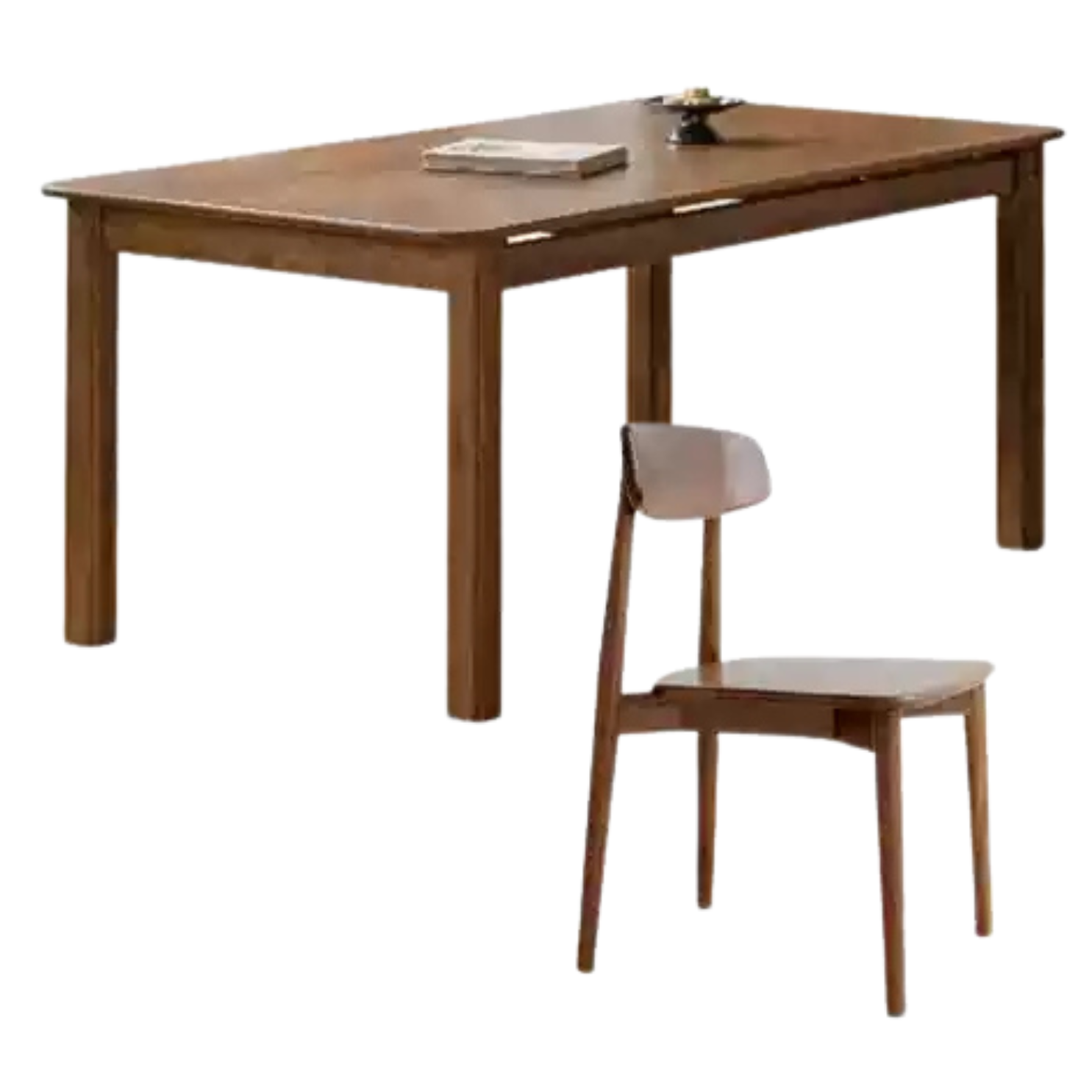 Black Walnut, Ash Solid Wood Dining Table.