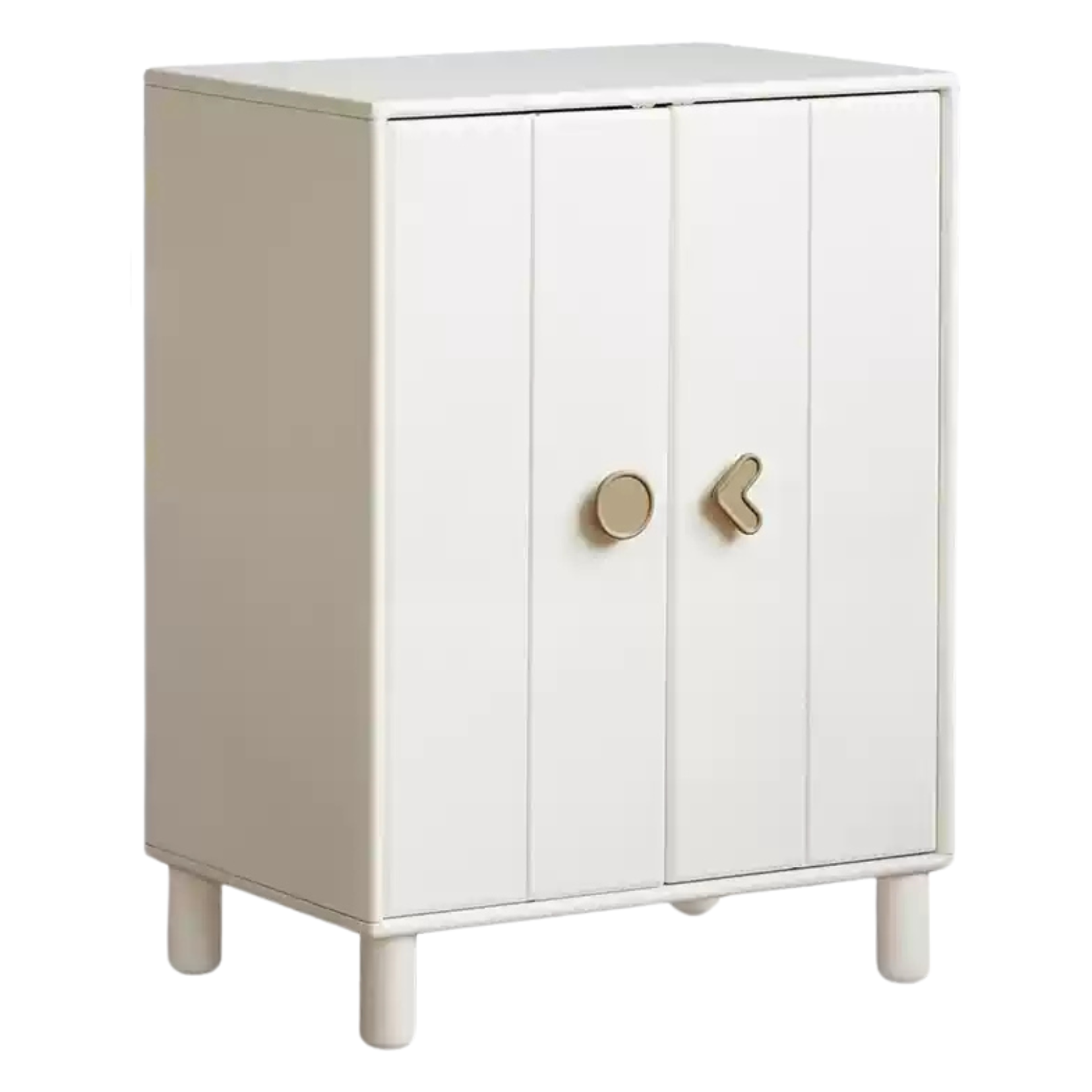 Rubber Solid Wood Children's Wardrobe Combination Storage Cabinet.