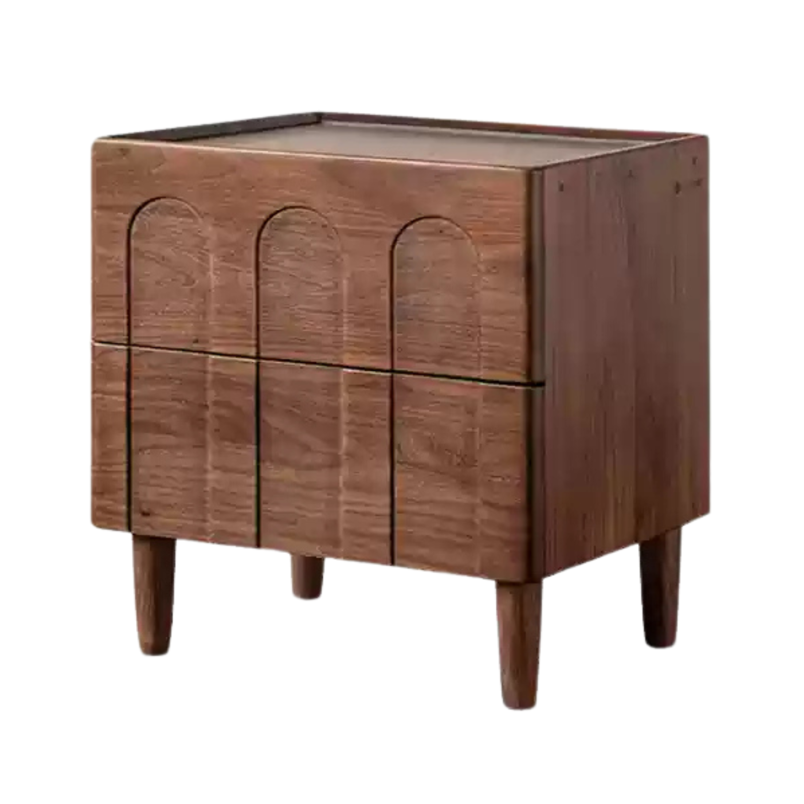 Black Walnut, Poplar, Sandalwood Solid Wood Modern Simple Nightstand.