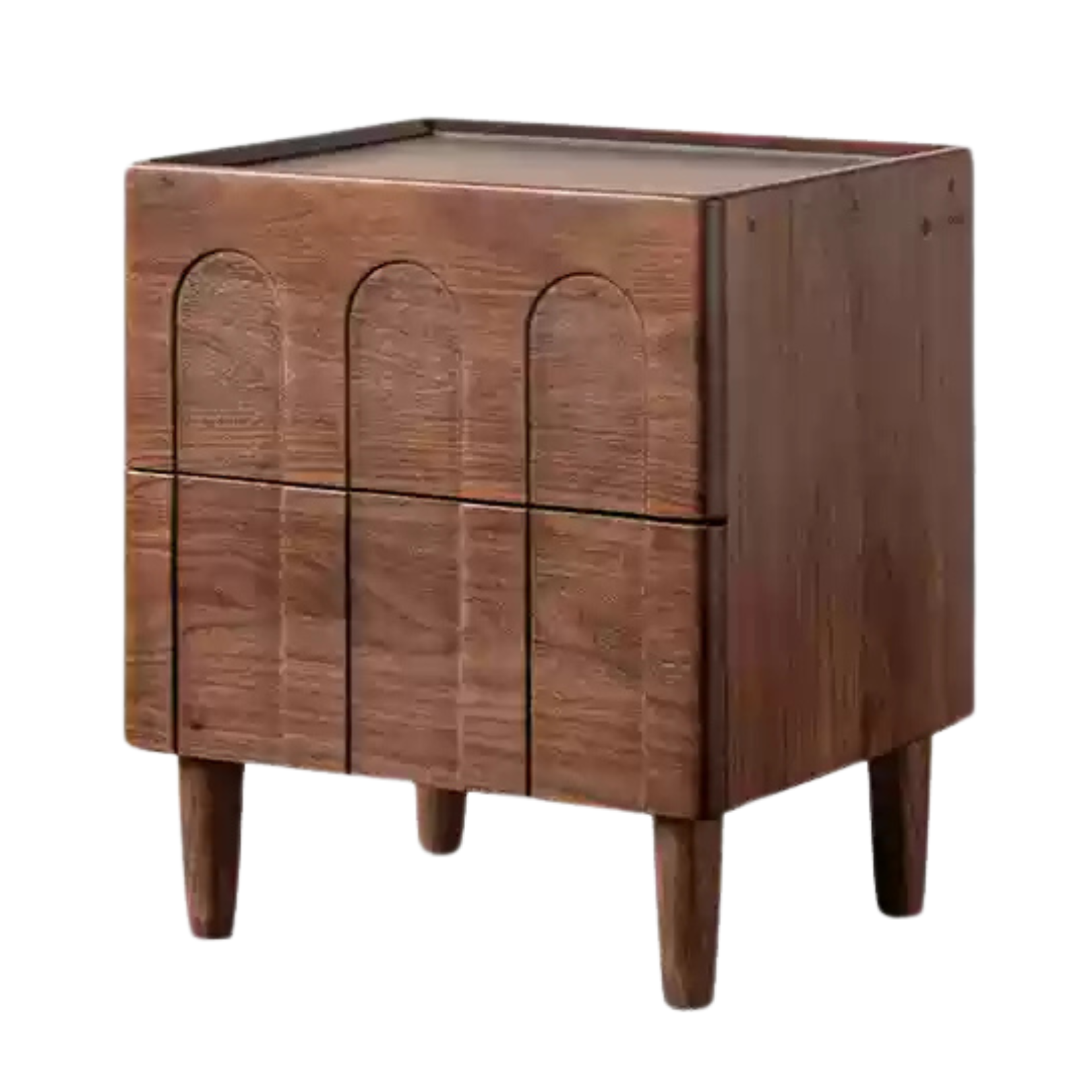 Black Walnut, Poplar, Sandalwood Solid Wood Modern Simple Nightstand.