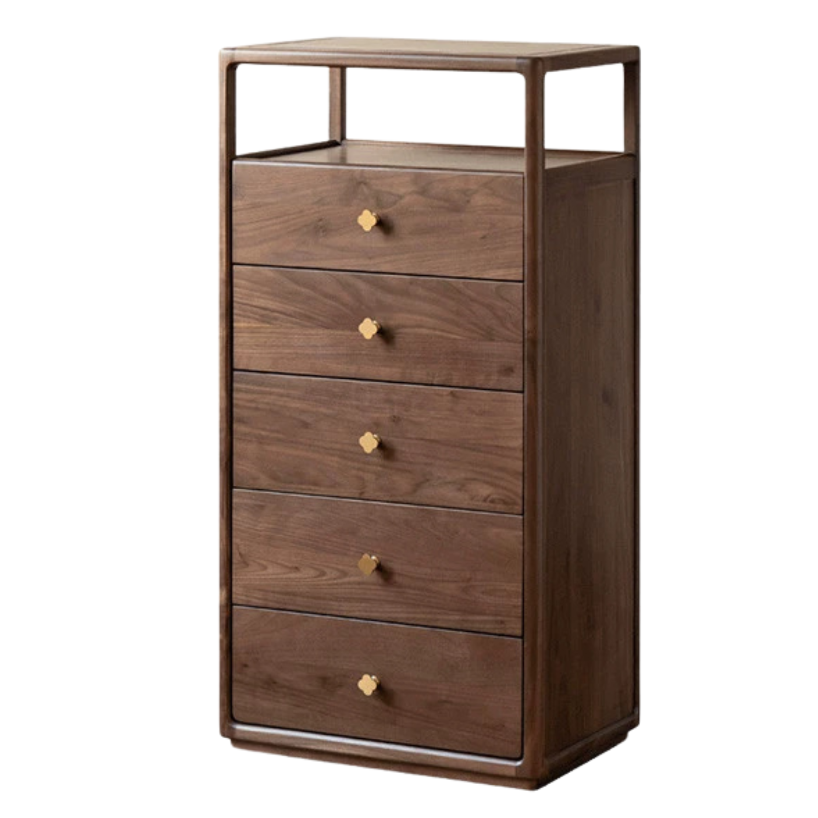 Black Walnut, Oak Solid Wood Storage Cabinet.