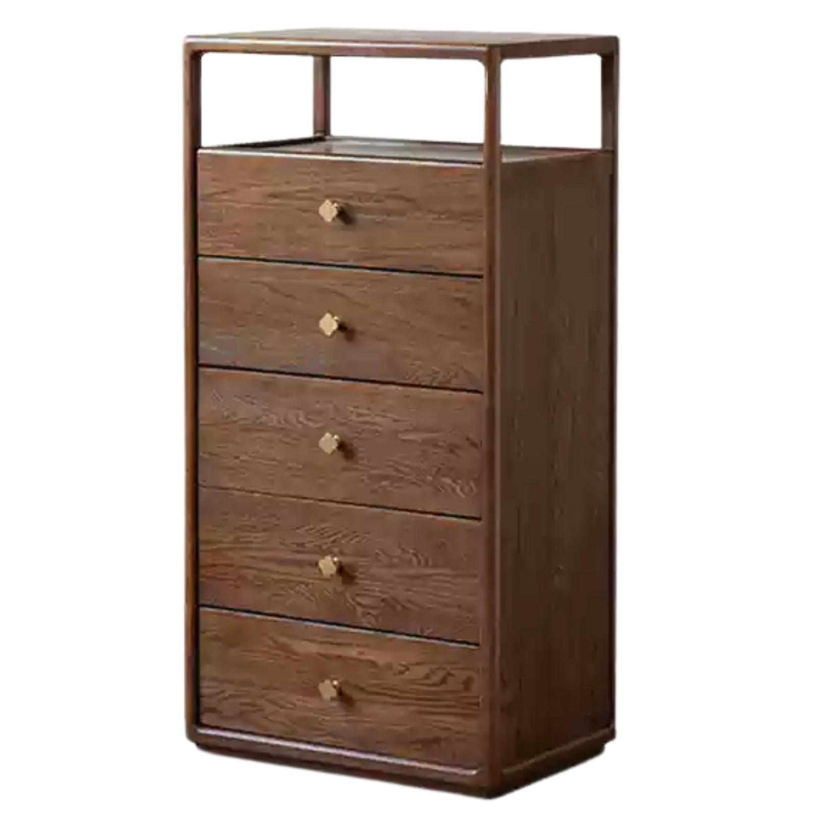 Black Walnut, Oak Solid Wood Storage Cabinet.