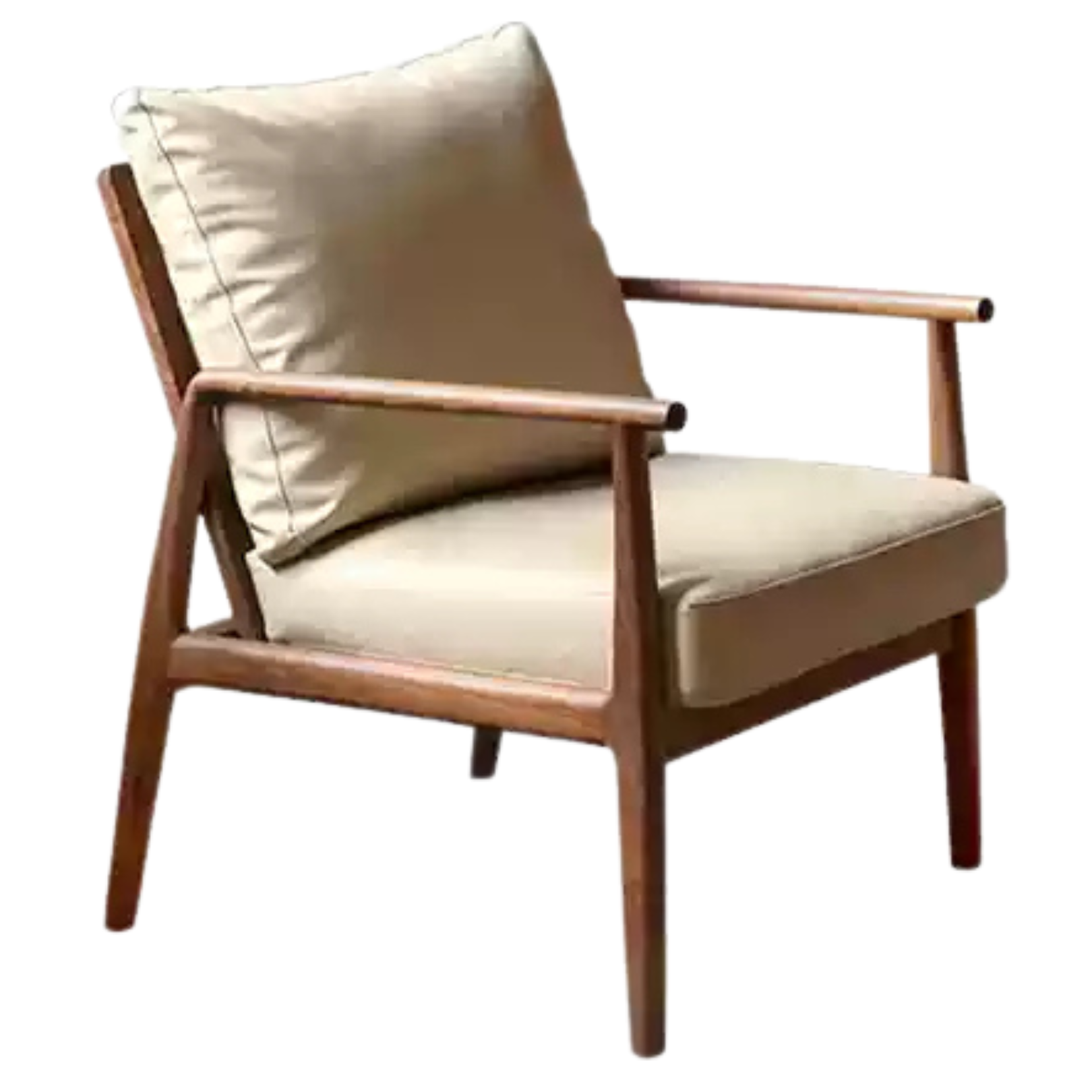 Black Walnut, Ash Solid Wood Backrest Leisure Sofa Chair.