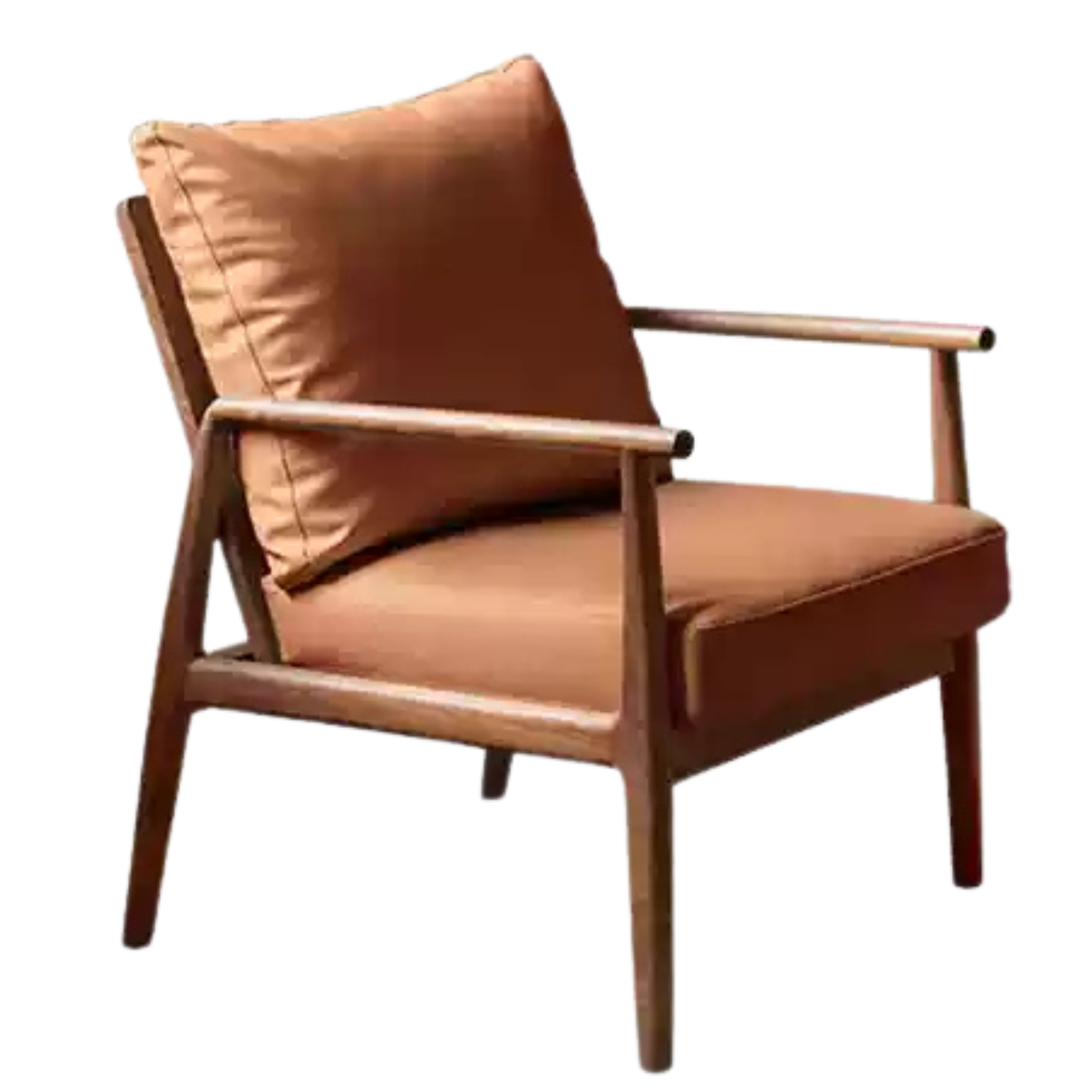 Black Walnut, Ash Solid Wood Backrest Leisure Sofa Chair.