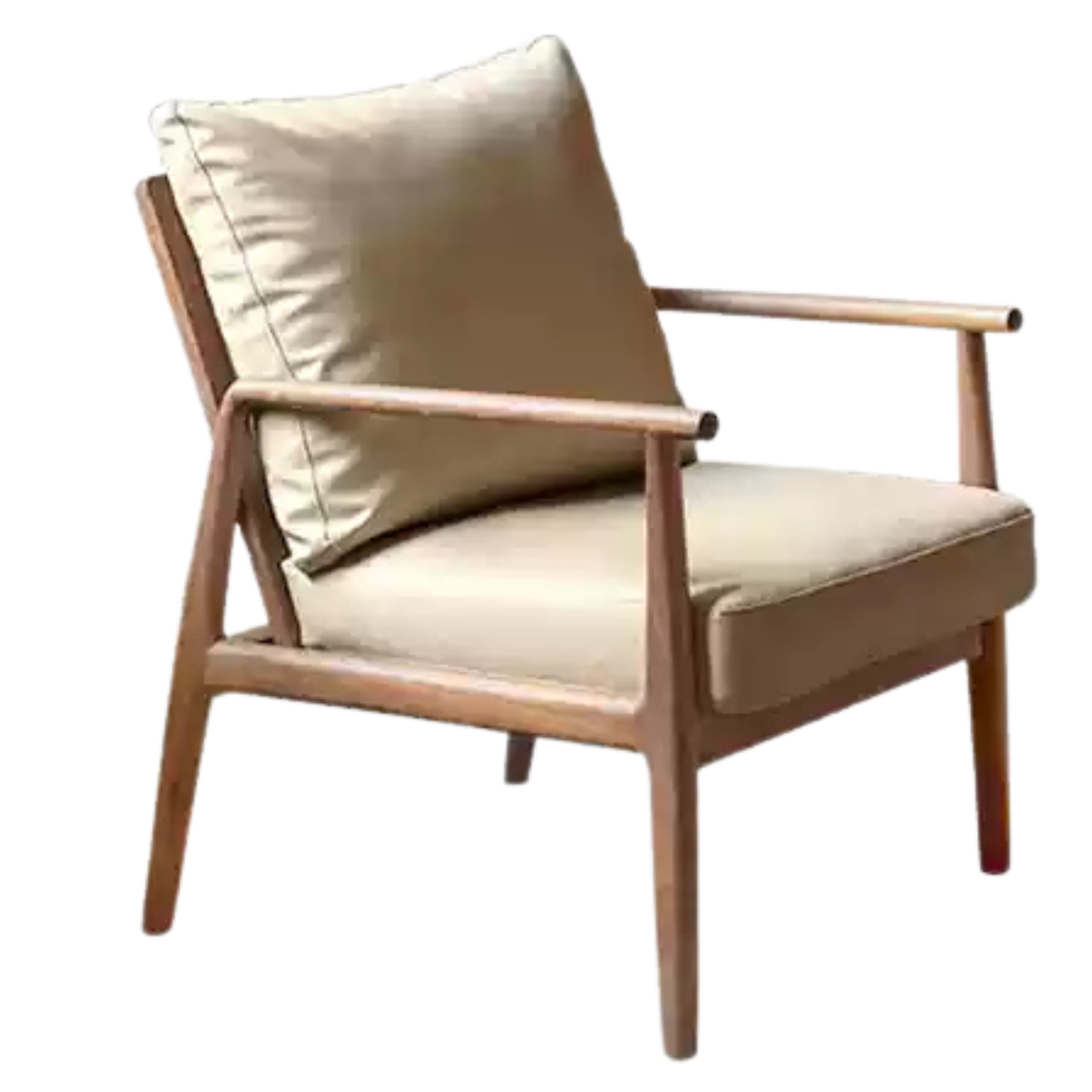 Black Walnut, Ash Solid Wood Backrest Leisure Sofa Chair.