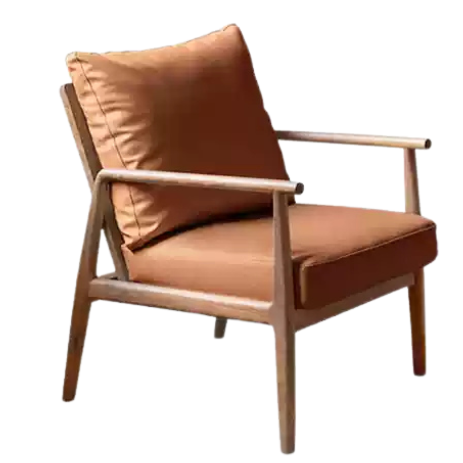Black Walnut, Ash Solid Wood Backrest Leisure Sofa Chair.