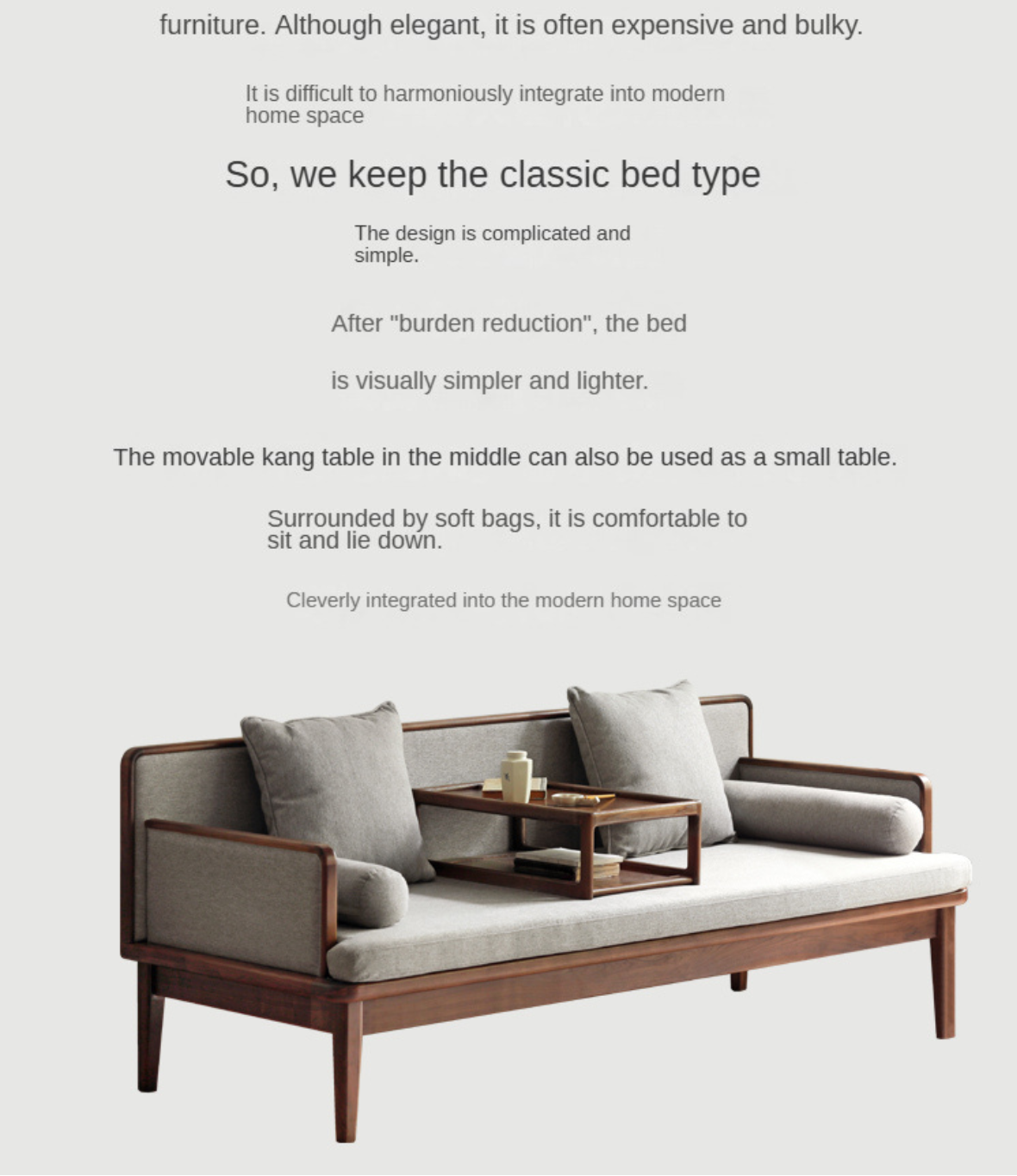 Black Walnut, Ash Solid Wood Sofa new Style